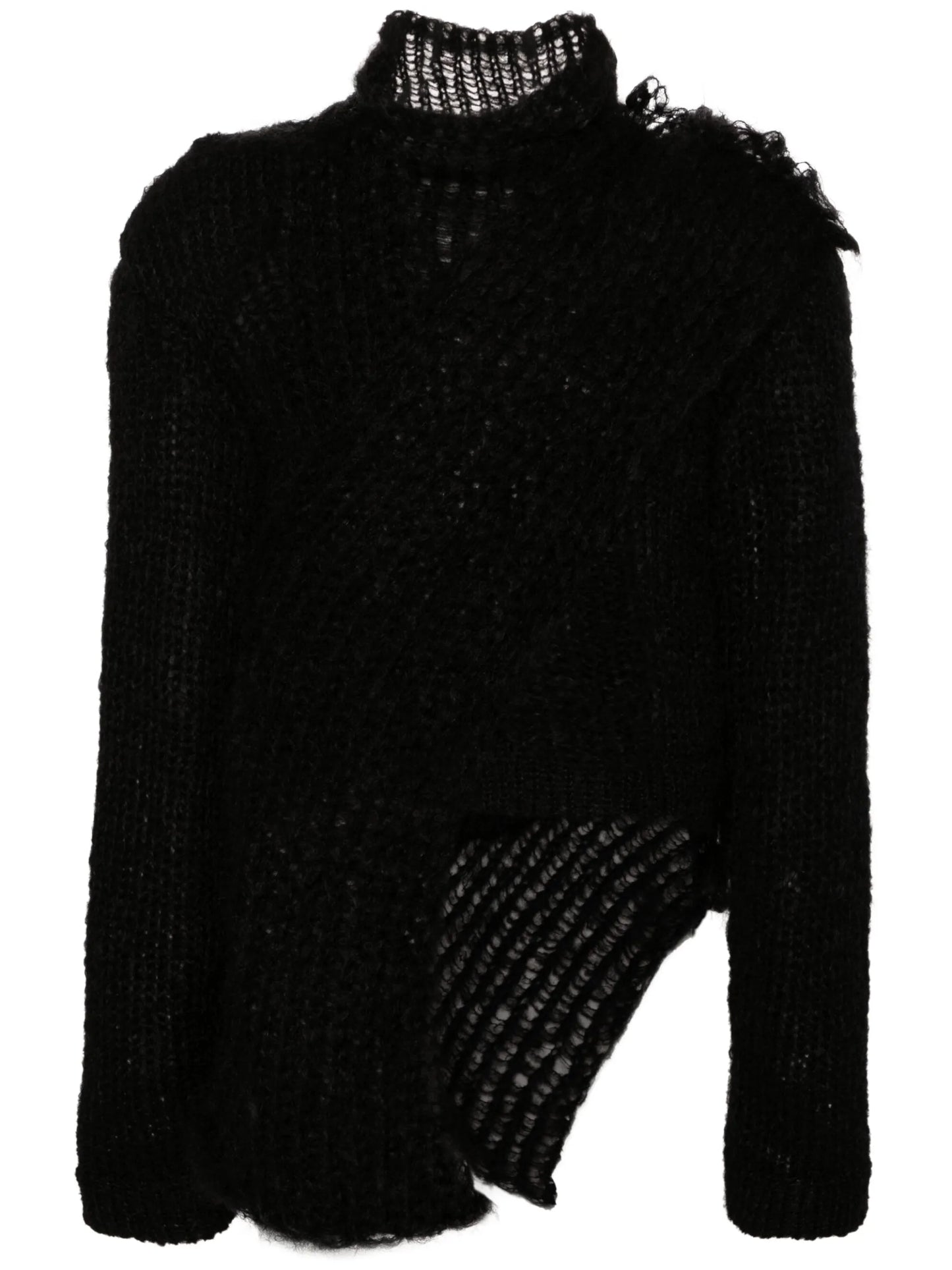 deconstructed mohair jumper