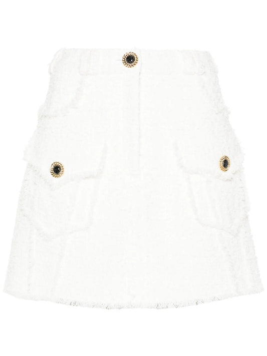 A-line tweed miniskirt