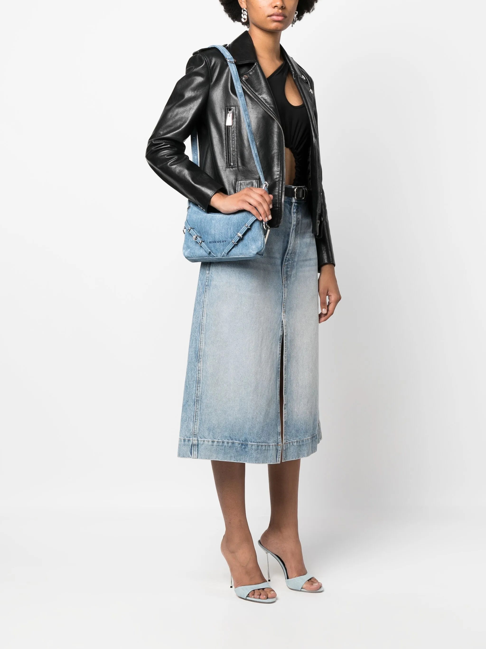 Voyou denim mini shoulder bag