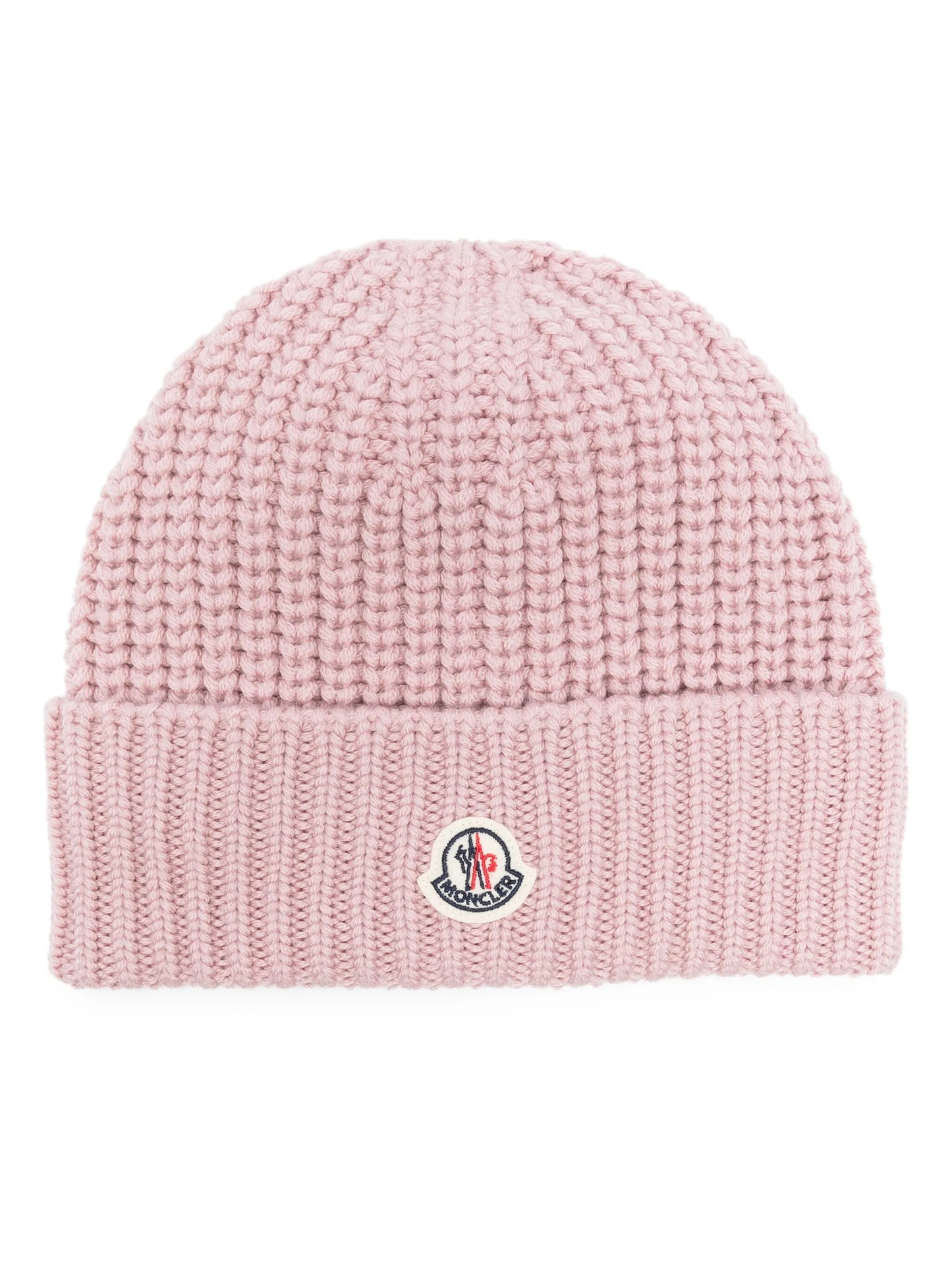 logo-patch ribbed-knit beanie
