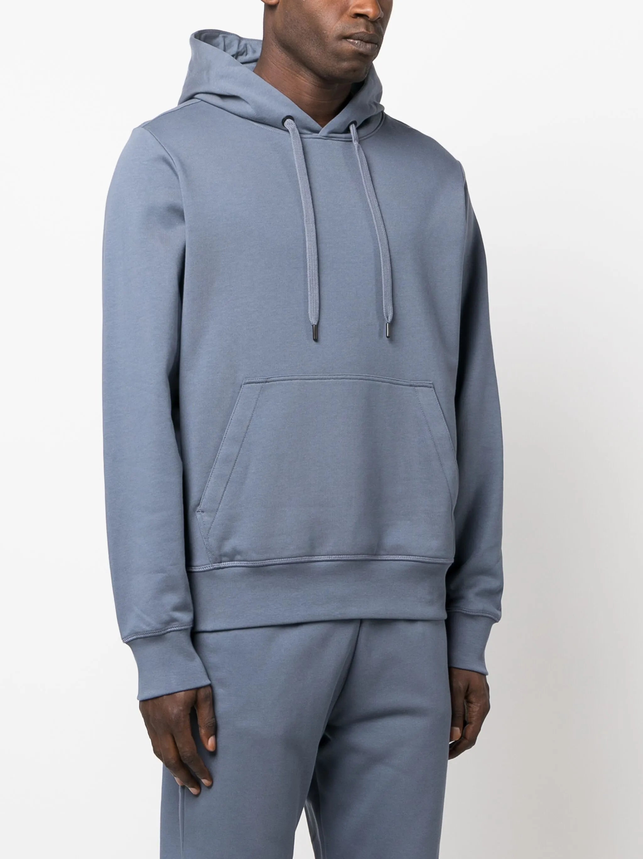 logo-patch cotton hoodie