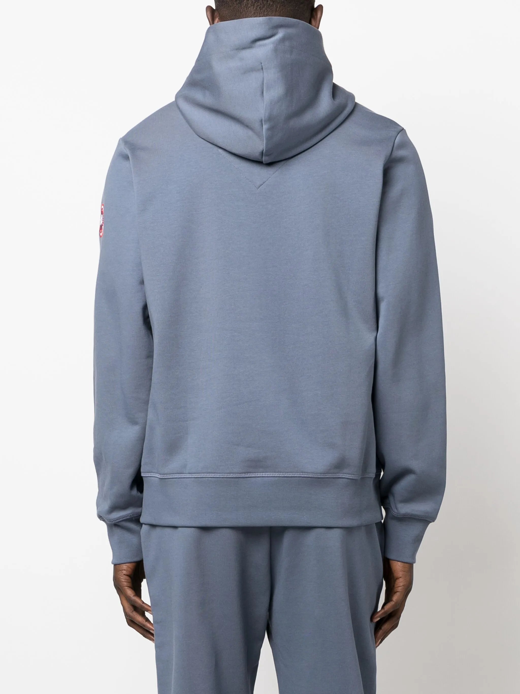 logo-patch cotton hoodie
