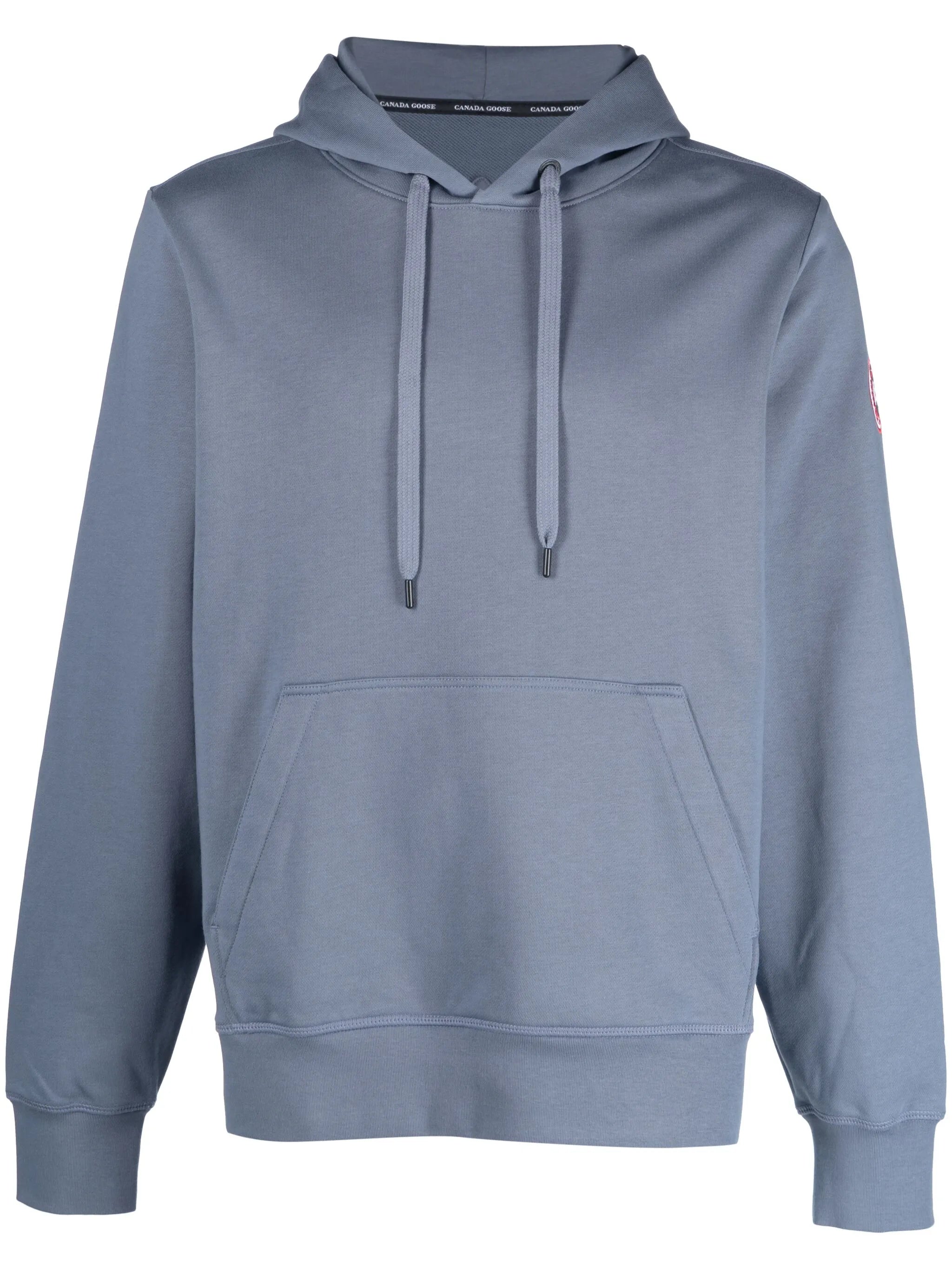 logo-patch cotton hoodie