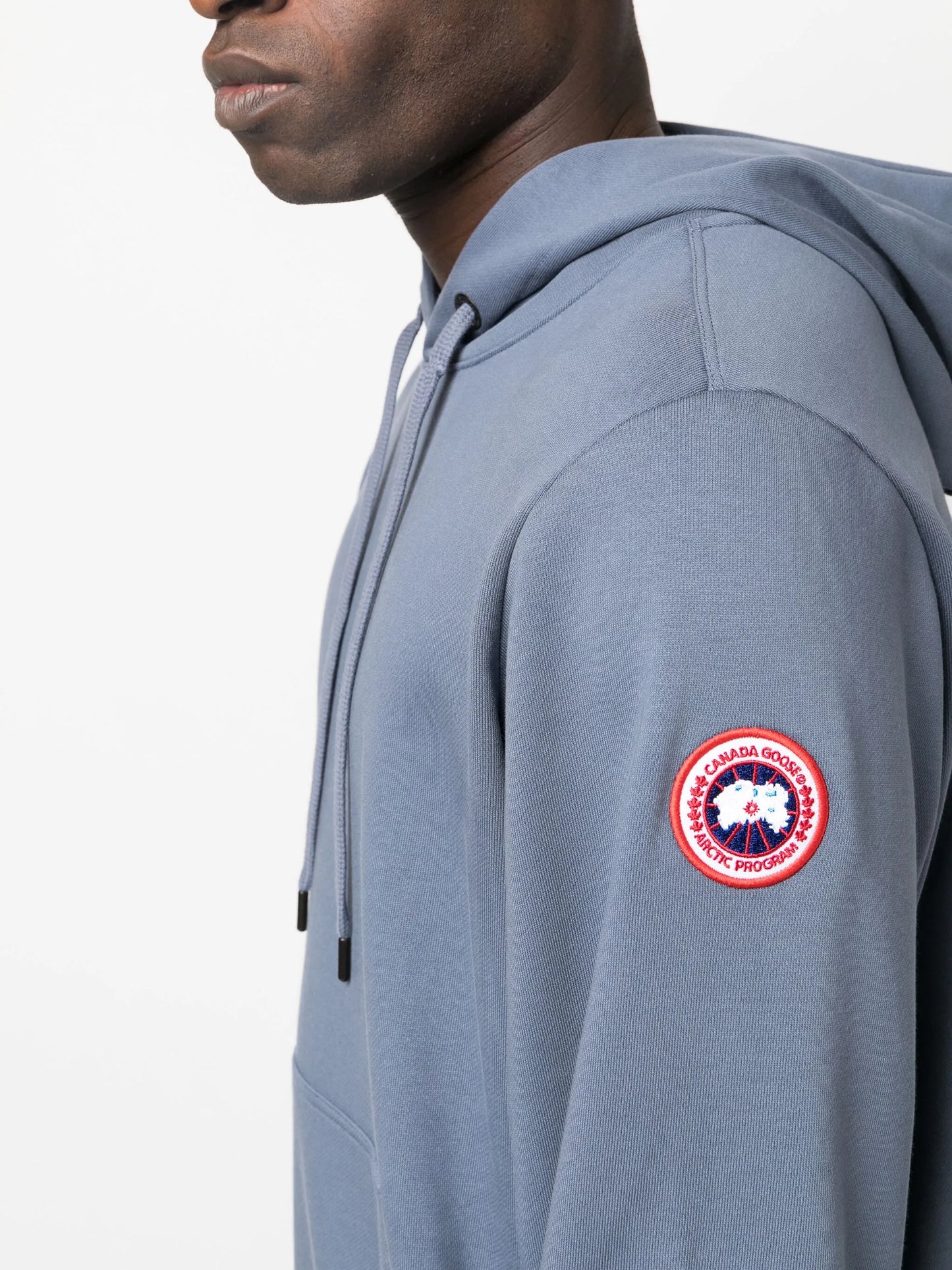 logo-patch cotton hoodie