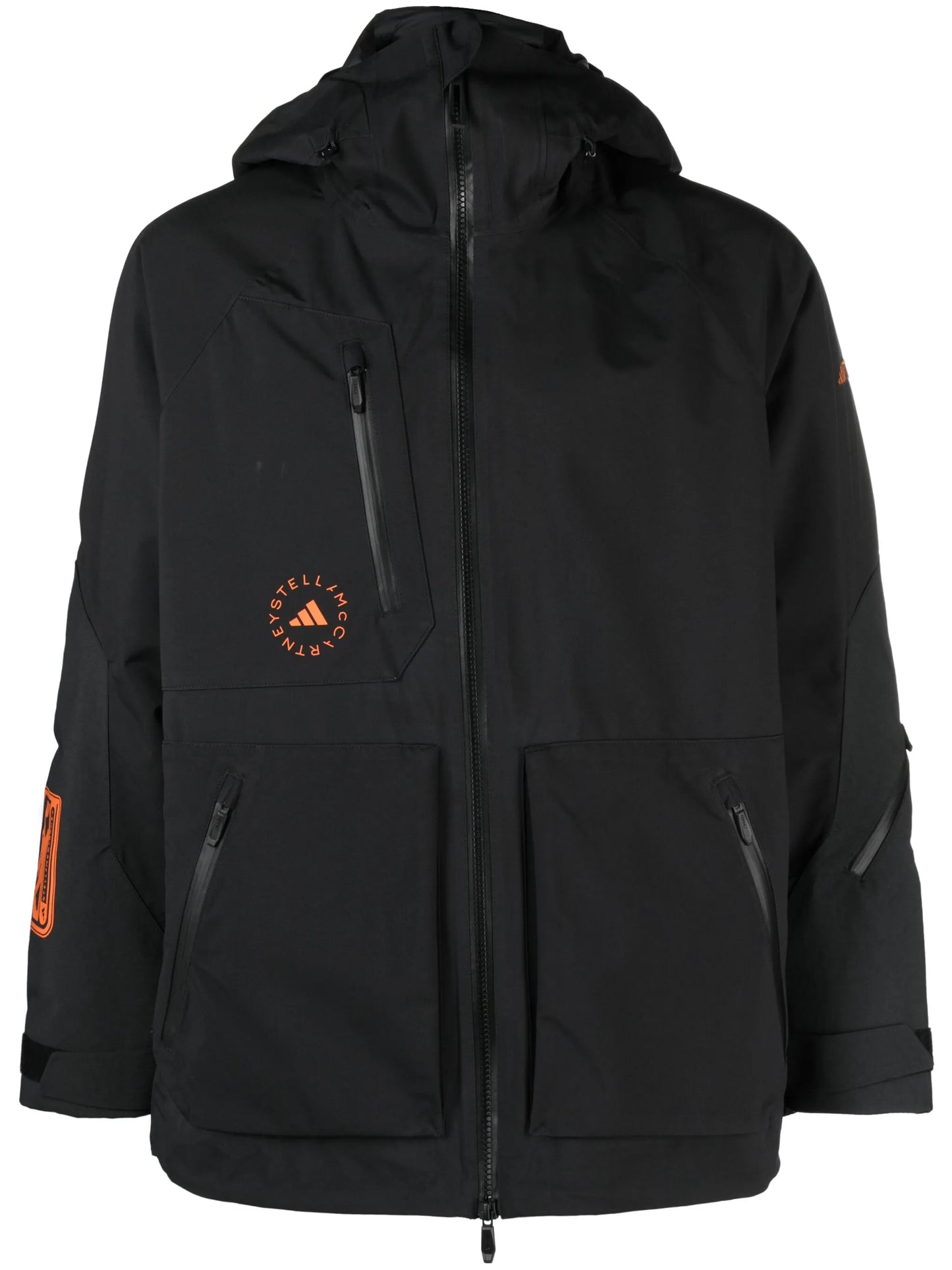logo-print hooded jacket