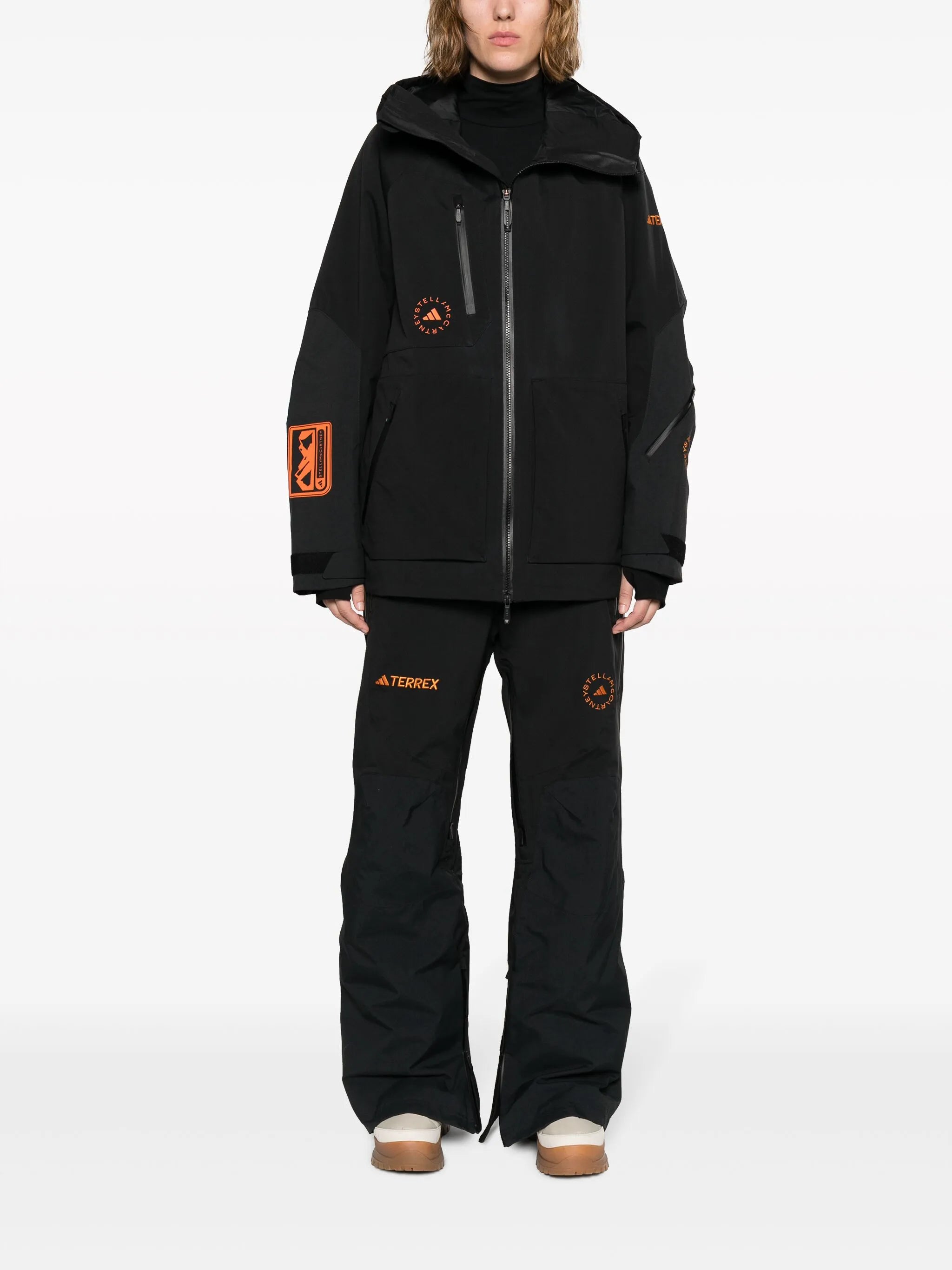 logo-print hooded jacket