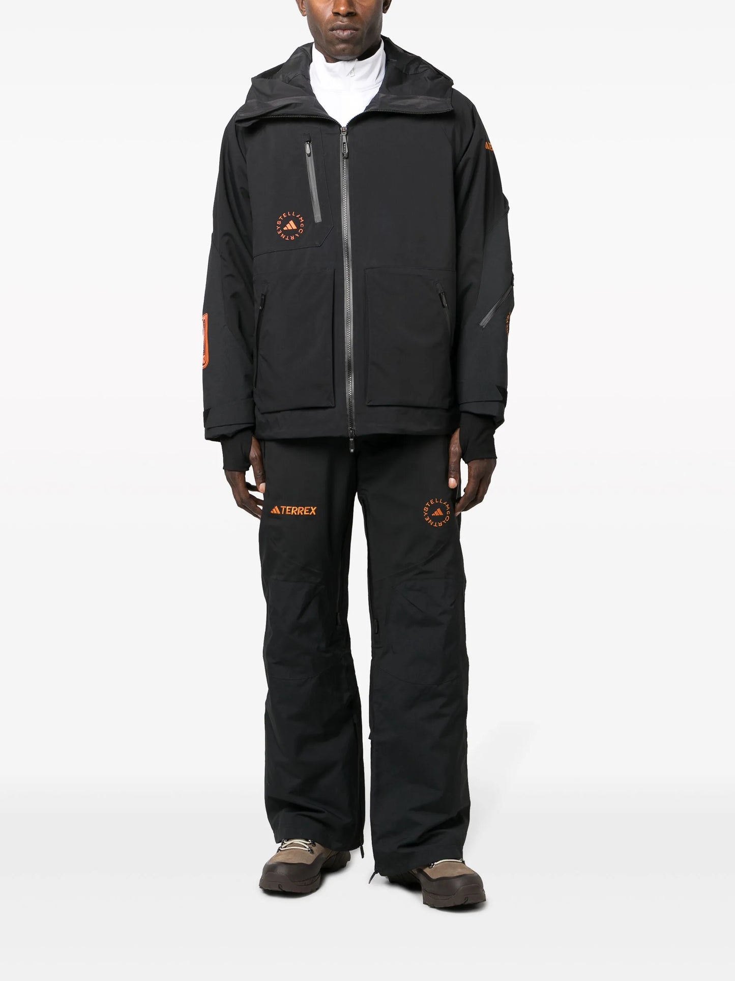 logo-print hooded jacket