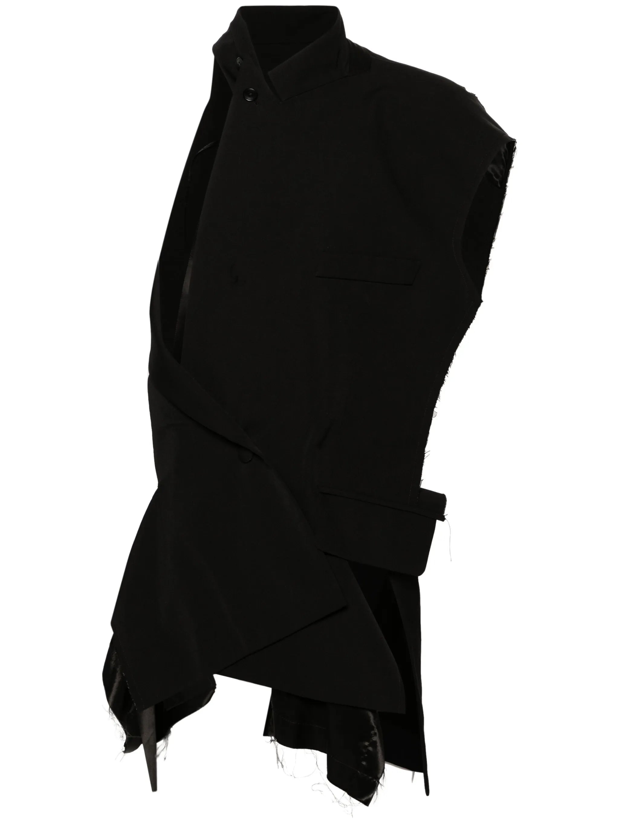 deconstructed wool gilet