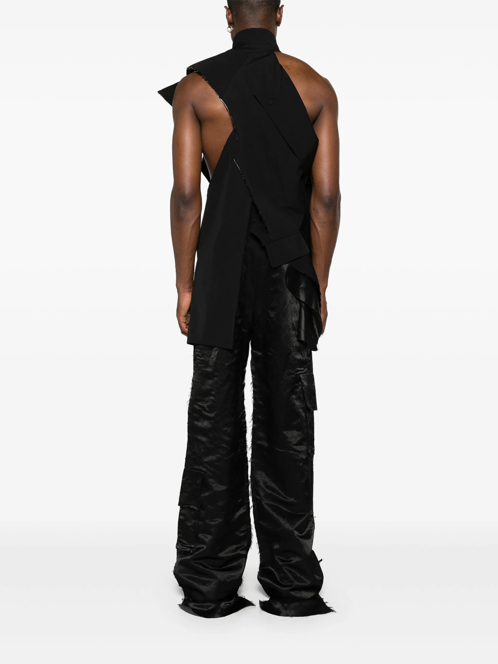 deconstructed wool gilet