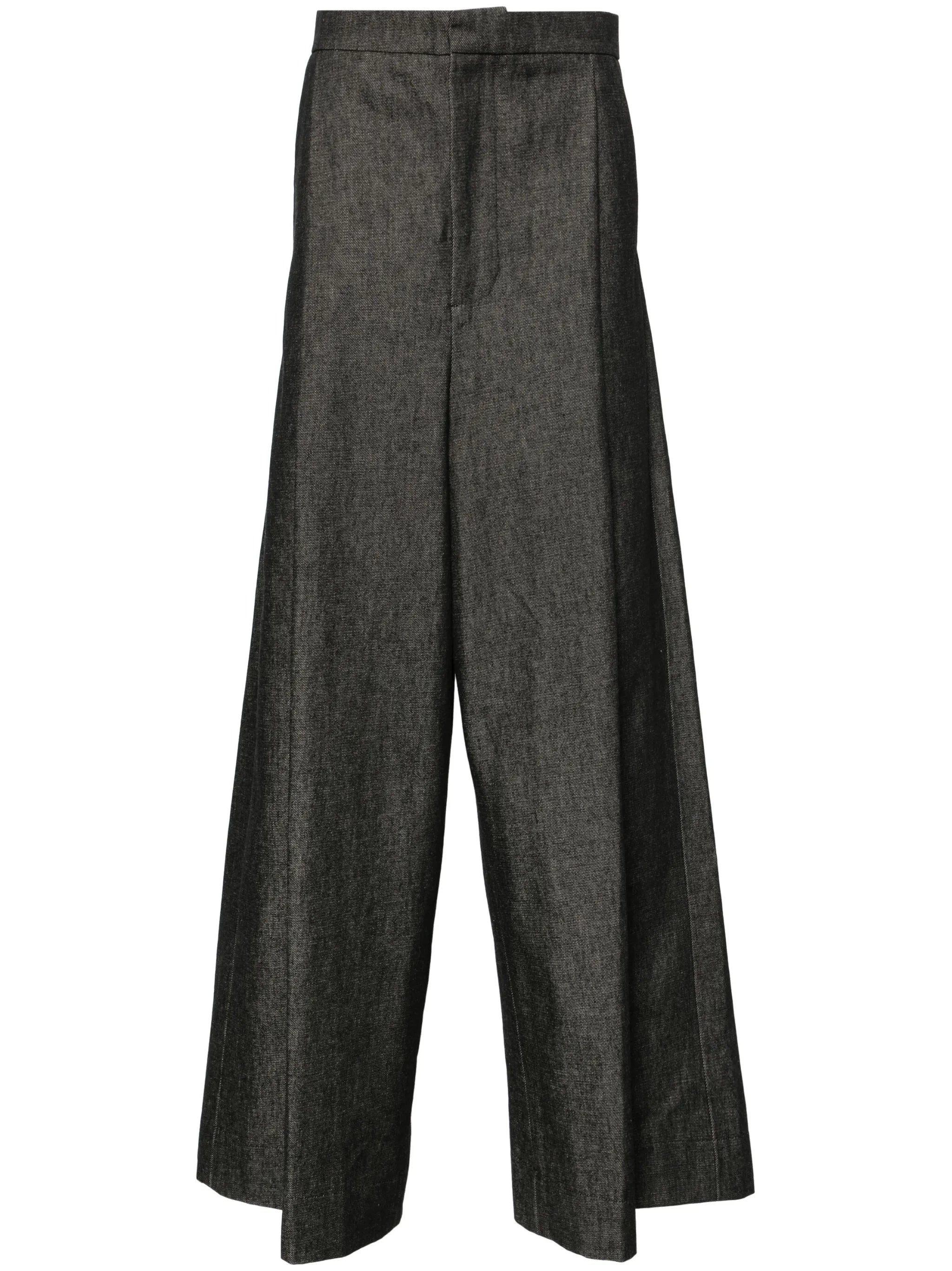 wide-leg tailored trousers