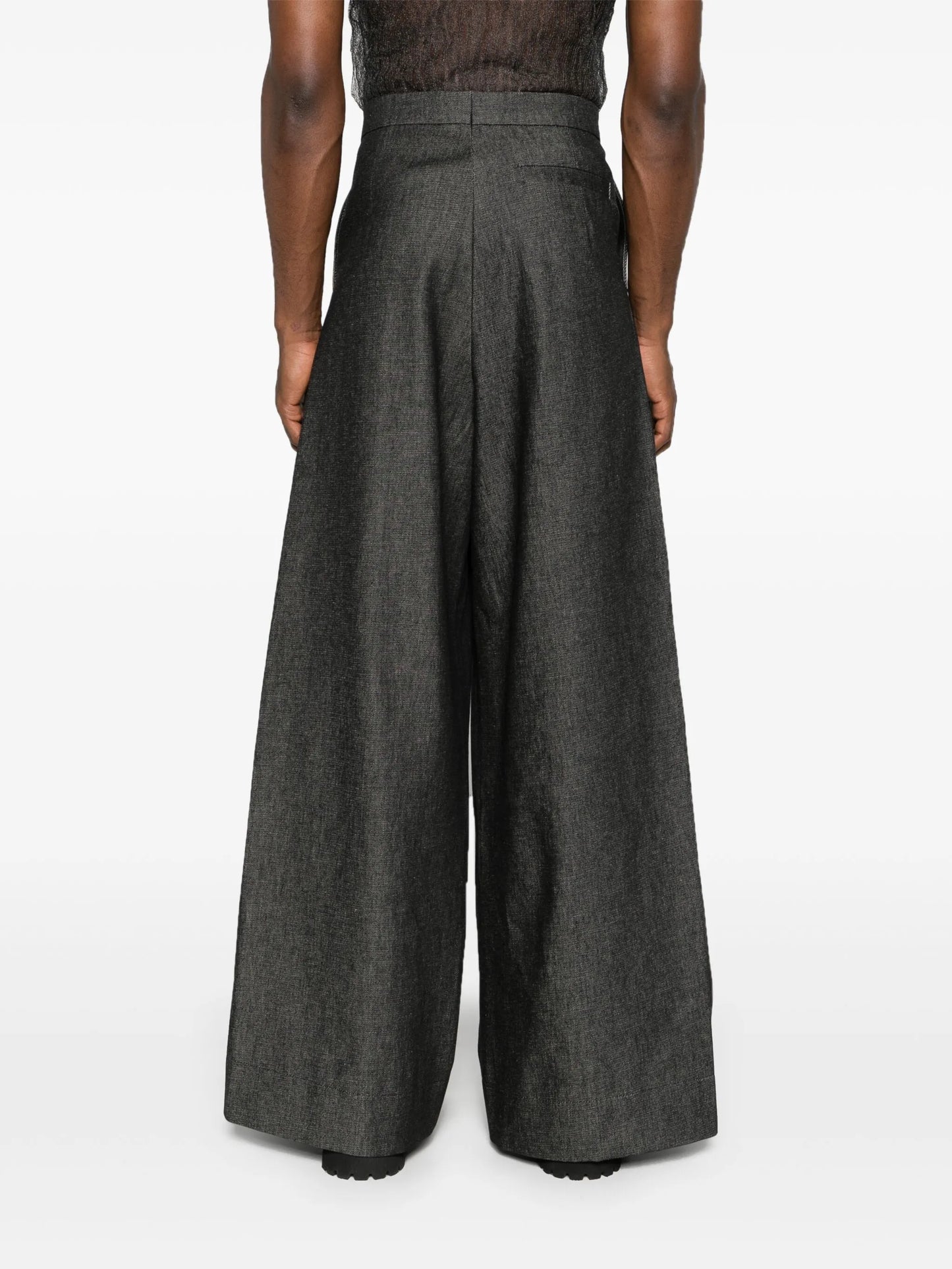 wide-leg tailored trousers