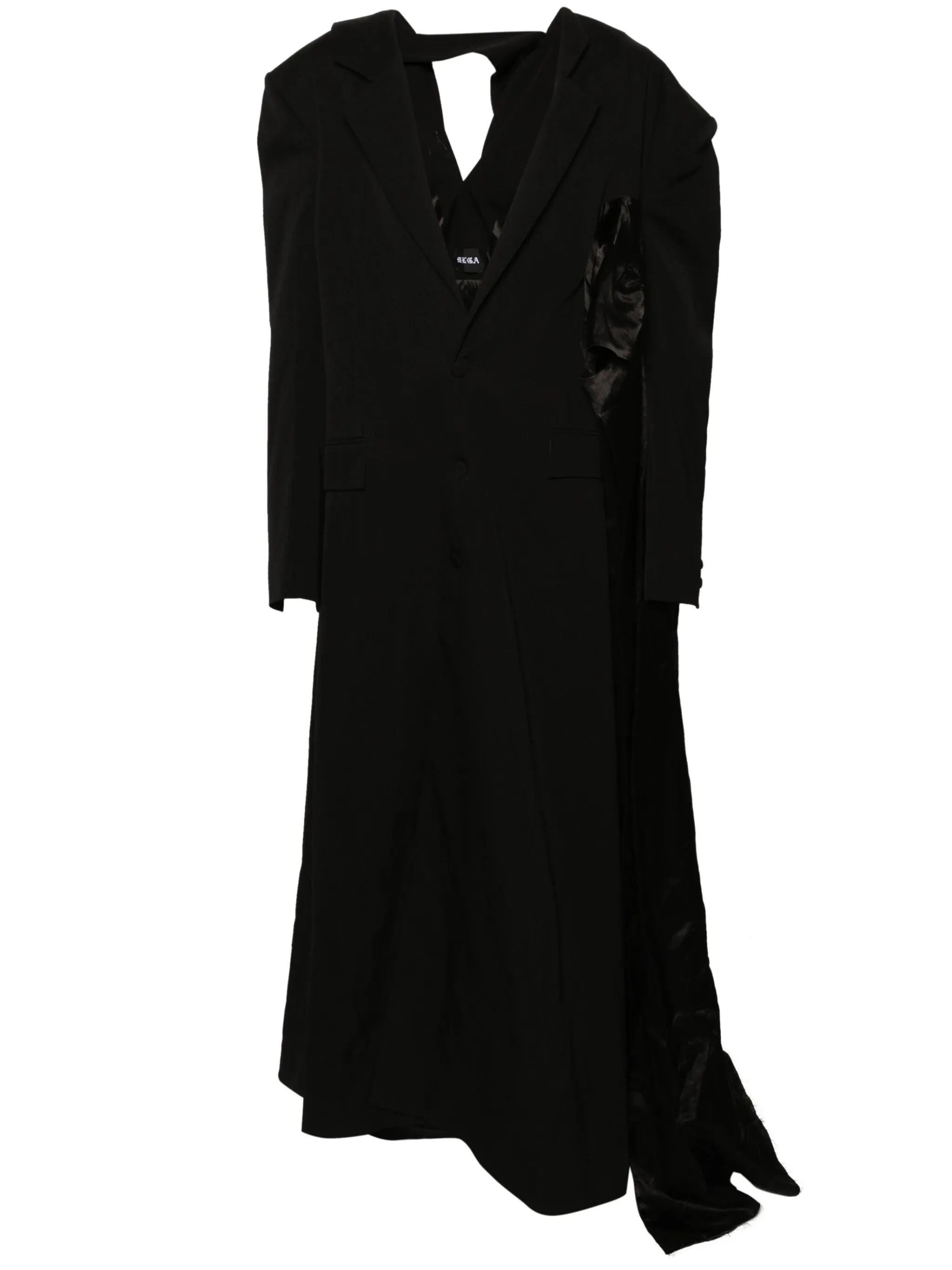 floor-length single-breasted coat