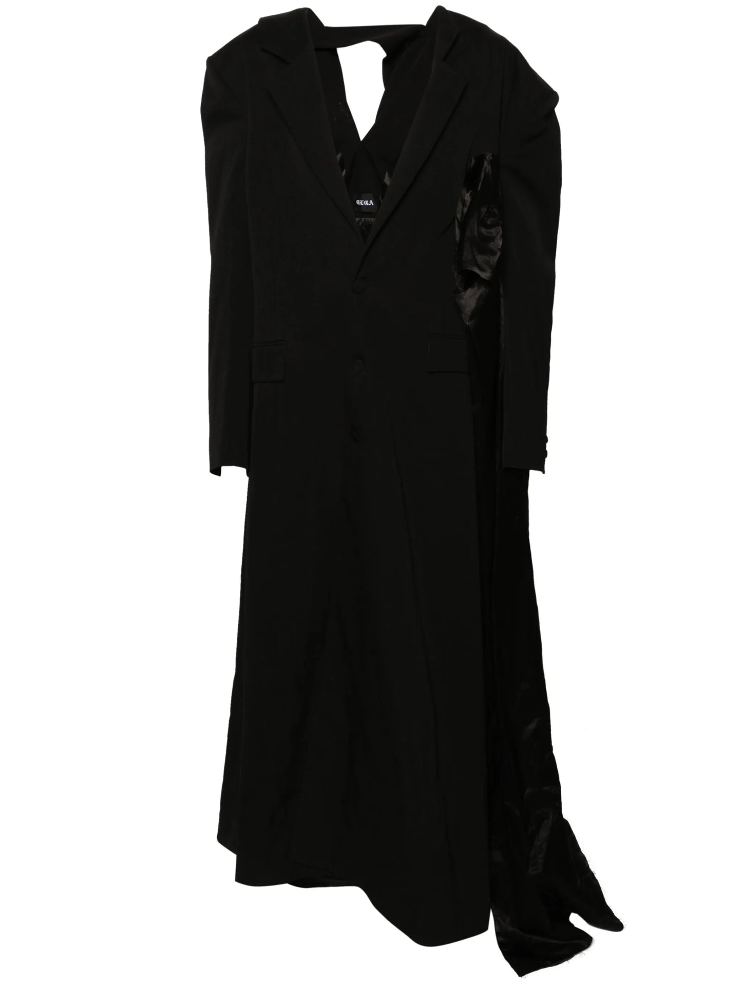 floor-length single-breasted coat