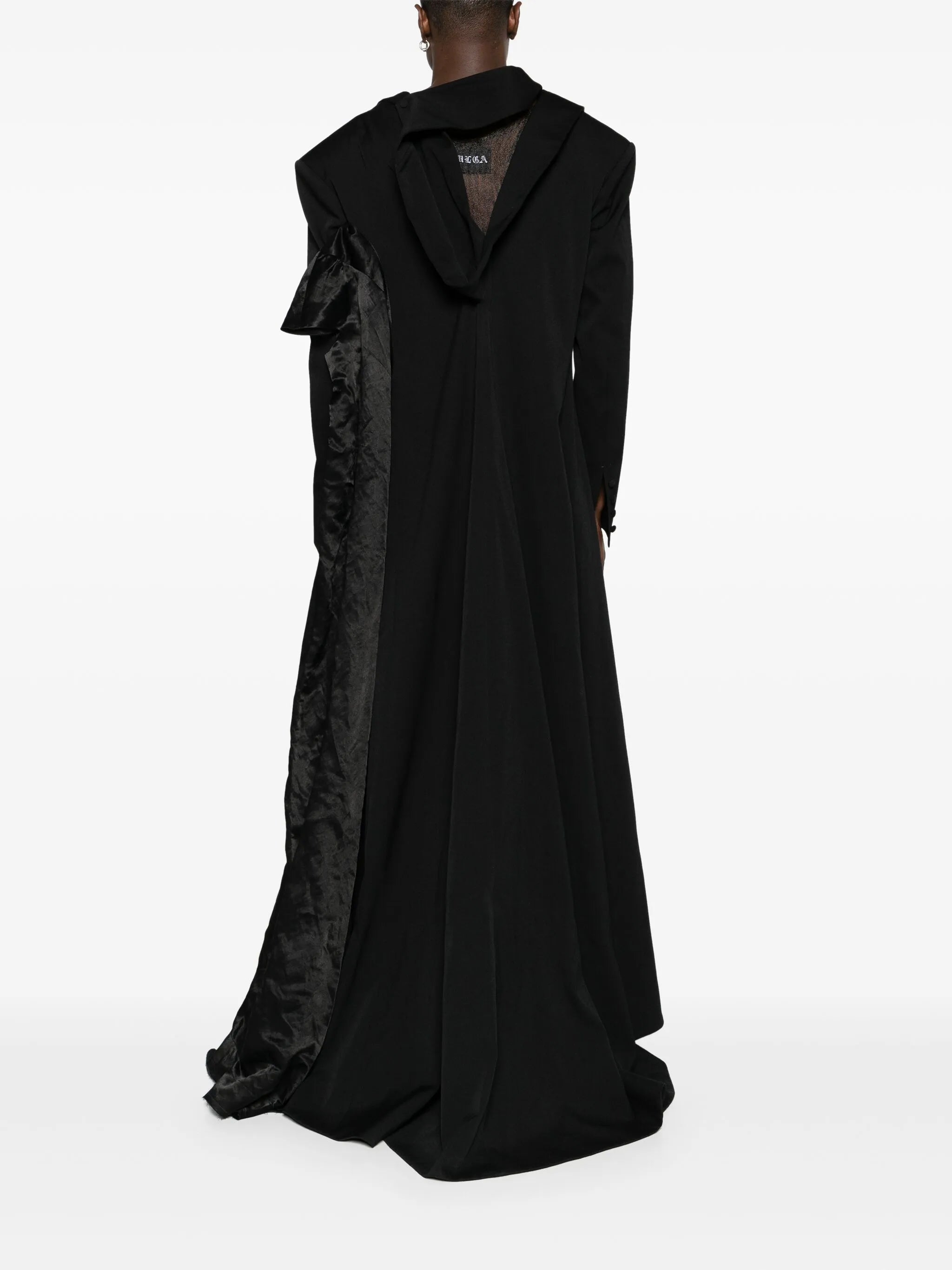 floor-length single-breasted coat