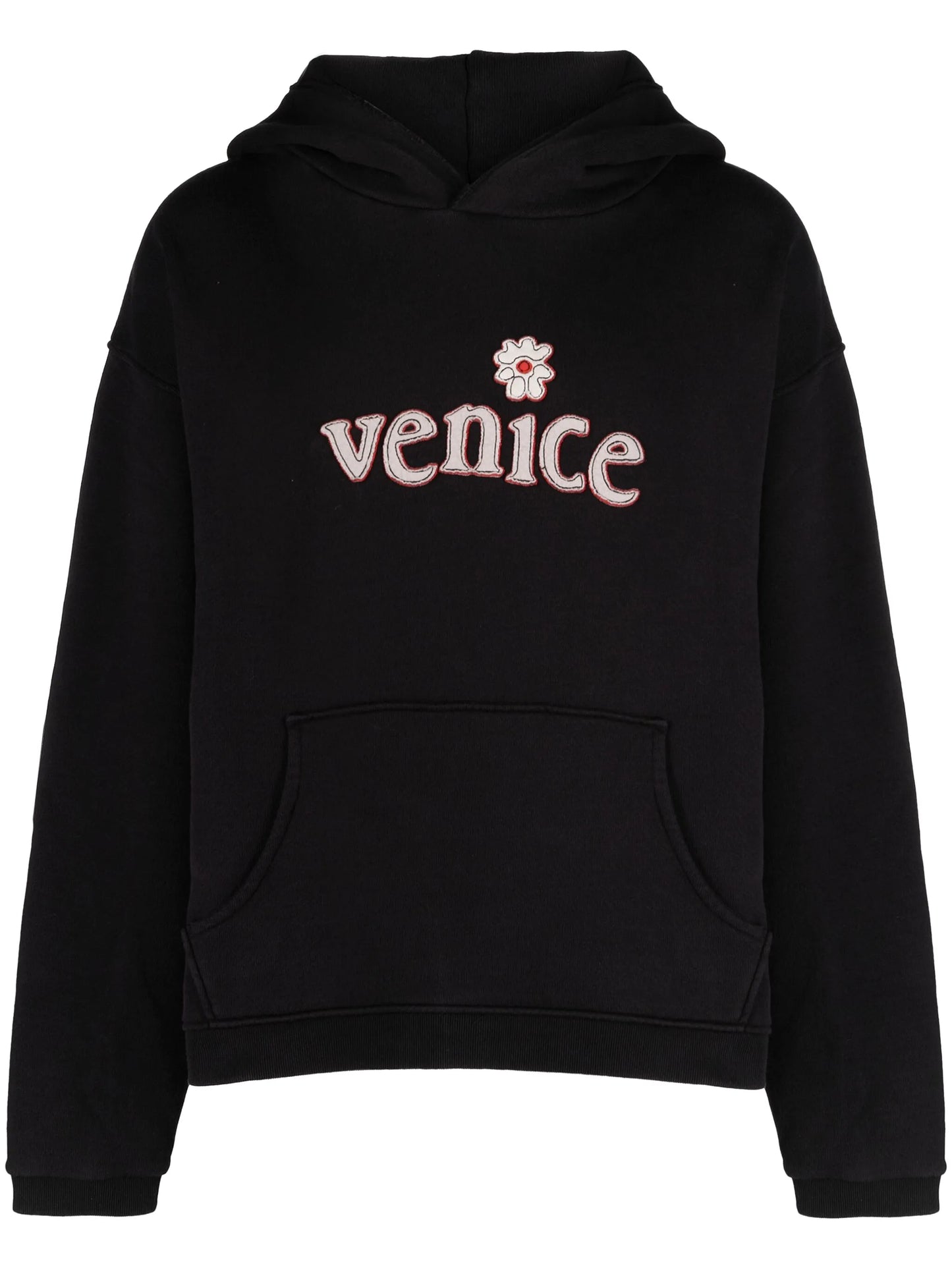 logo-patch cotton hoodie