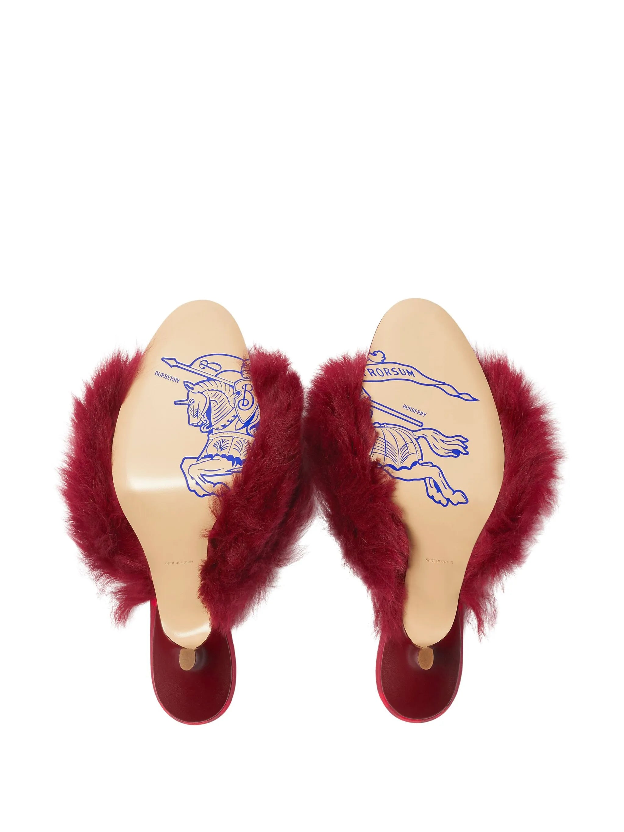 Jackie 65mm shearling sandals