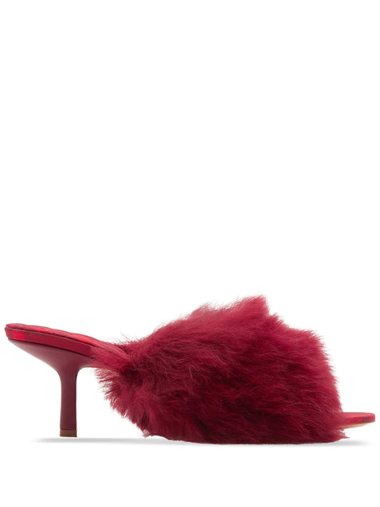 Jackie 65mm shearling sandals