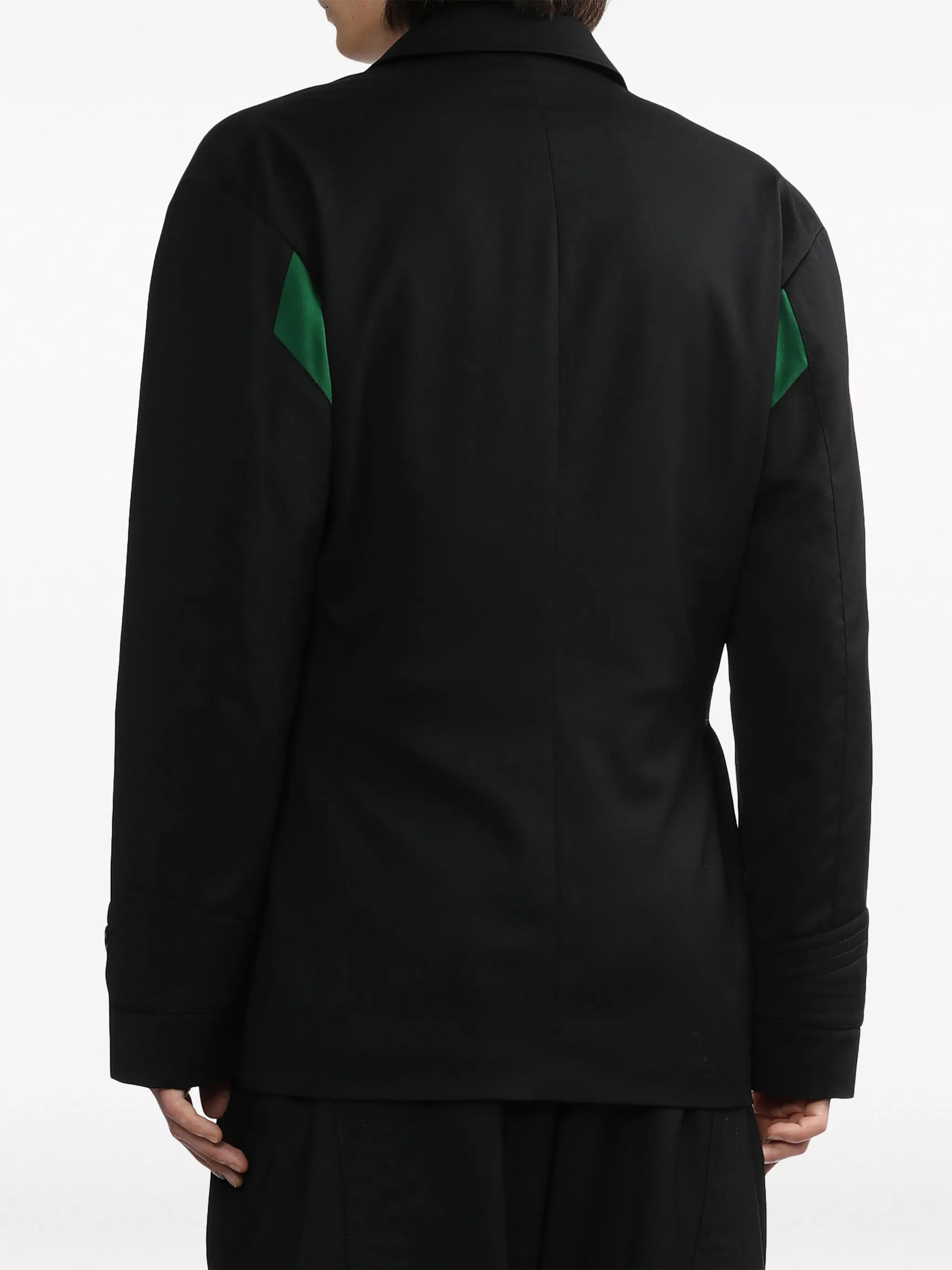 contrast-panel single-breasted blazer