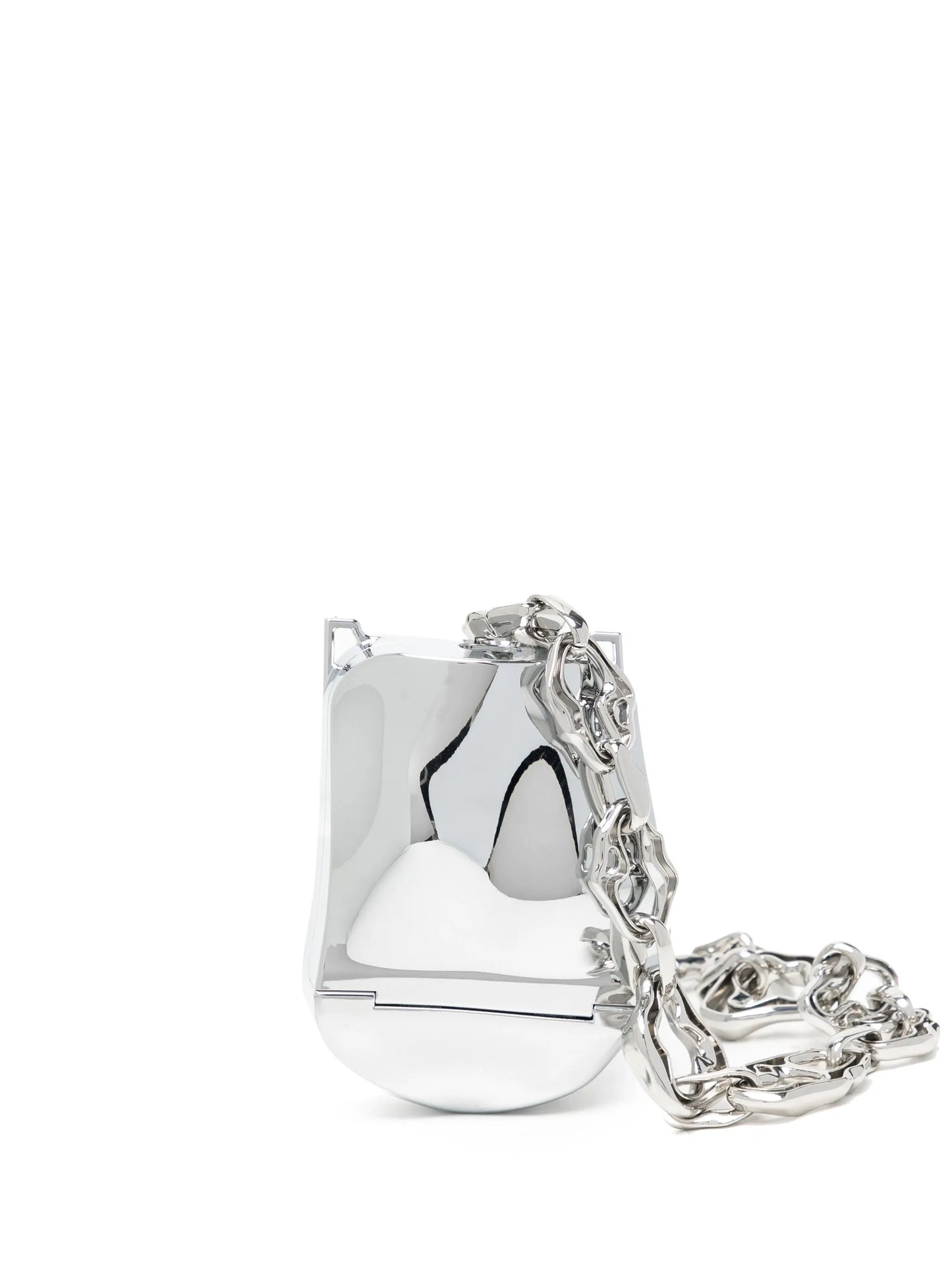 Chrome logo-engraved crossbody bag