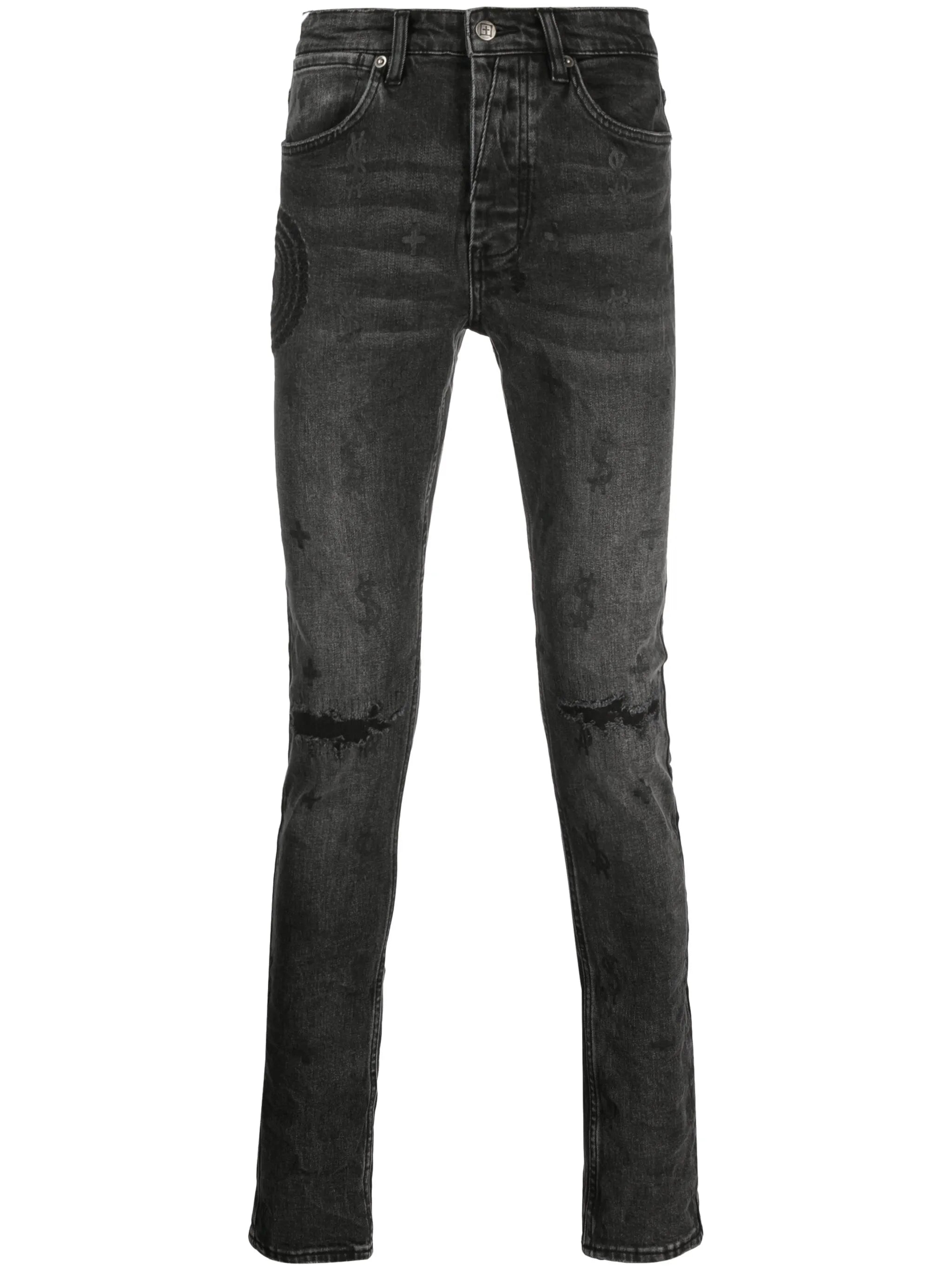 Chitch Ashes Trashed distressed jeans