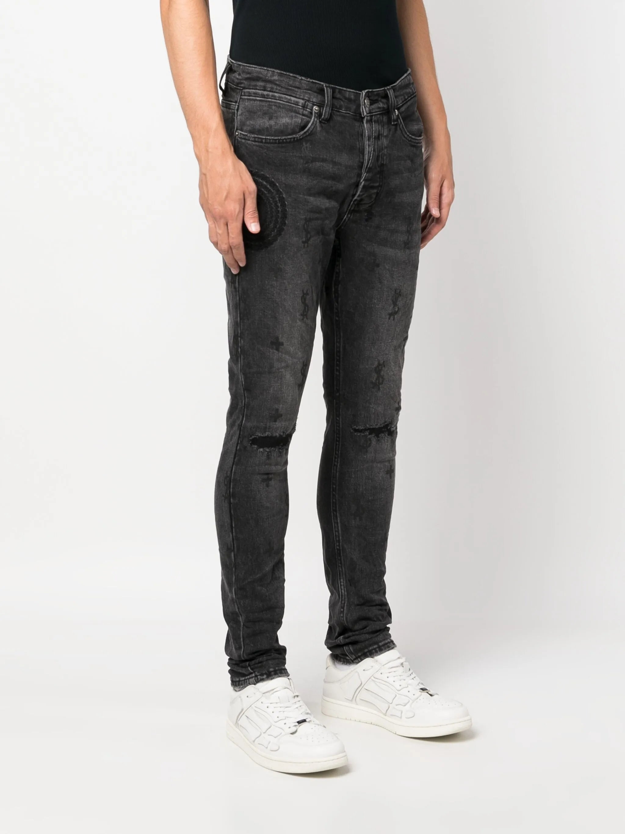 Chitch Ashes Trashed distressed jeans