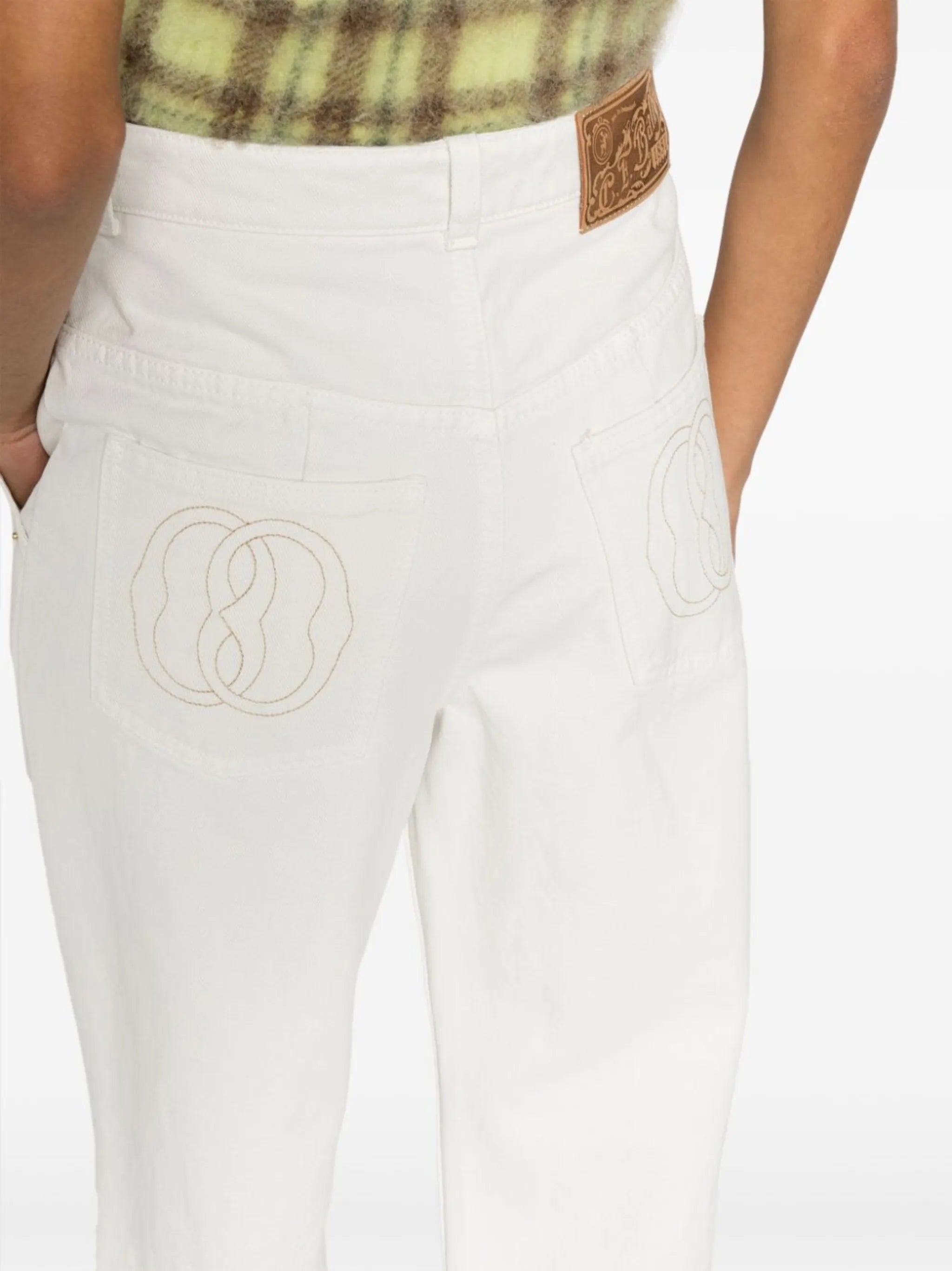 high-waist wide-leg jeans