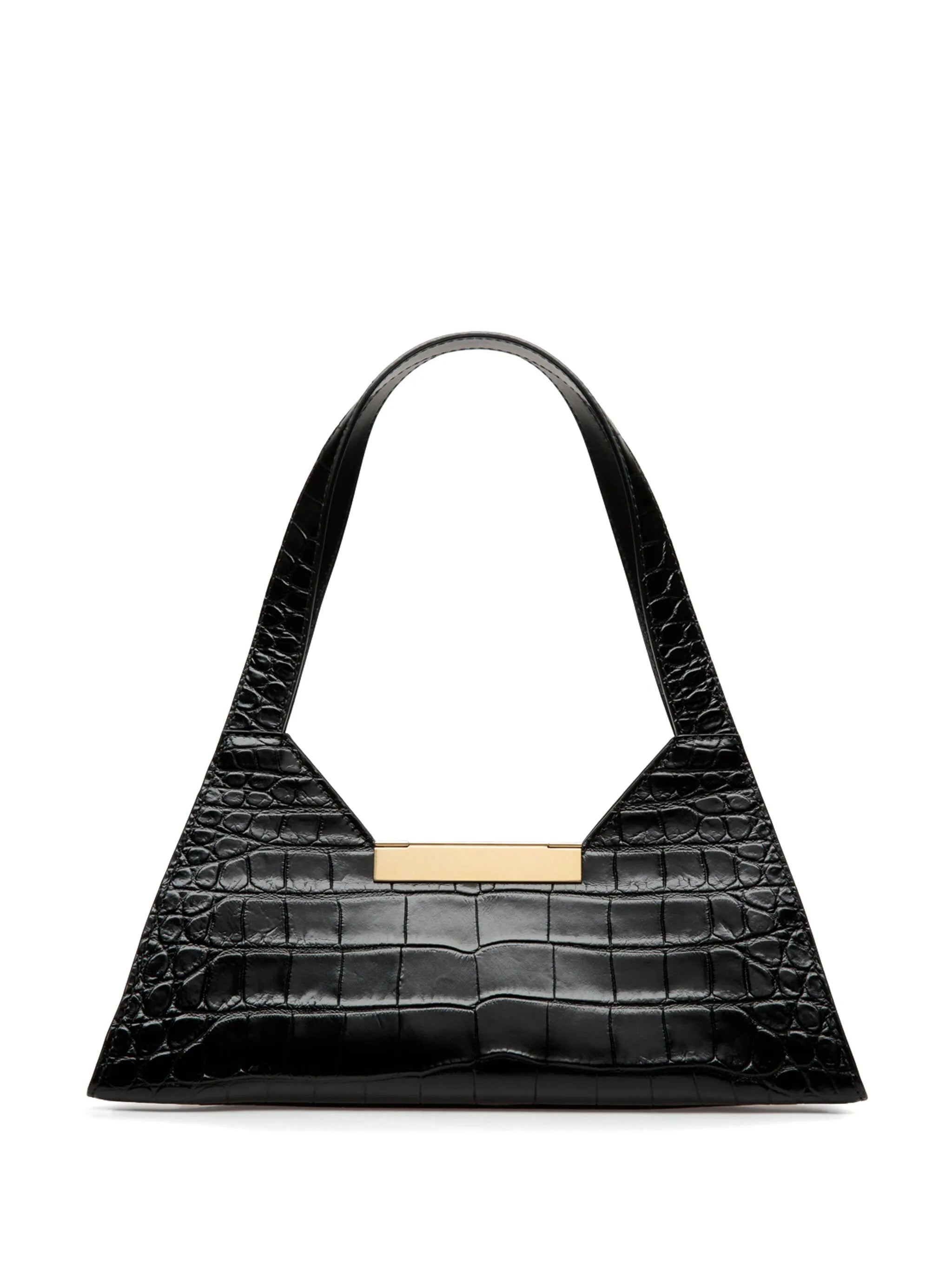 crocodile-effect shoulder bag