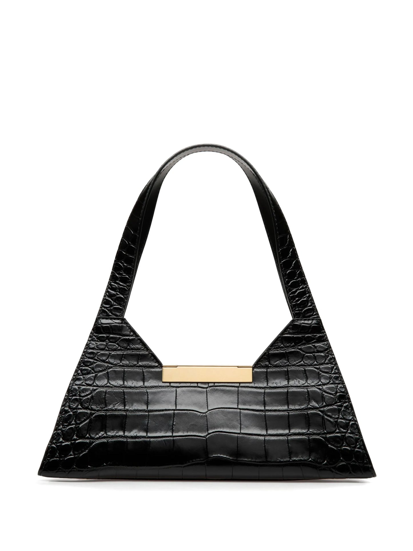 crocodile-effect shoulder bag