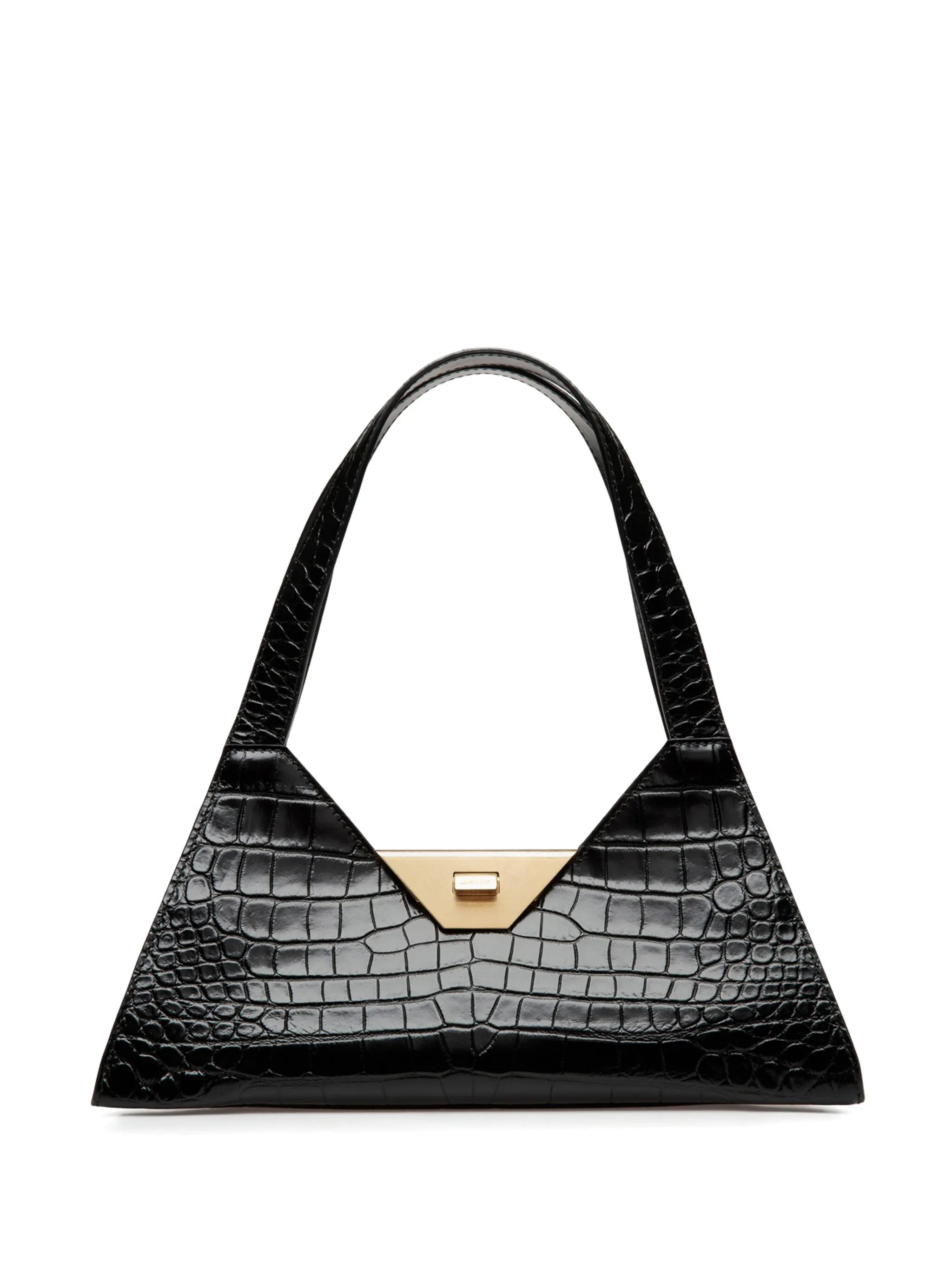 crocodile-effect shoulder bag