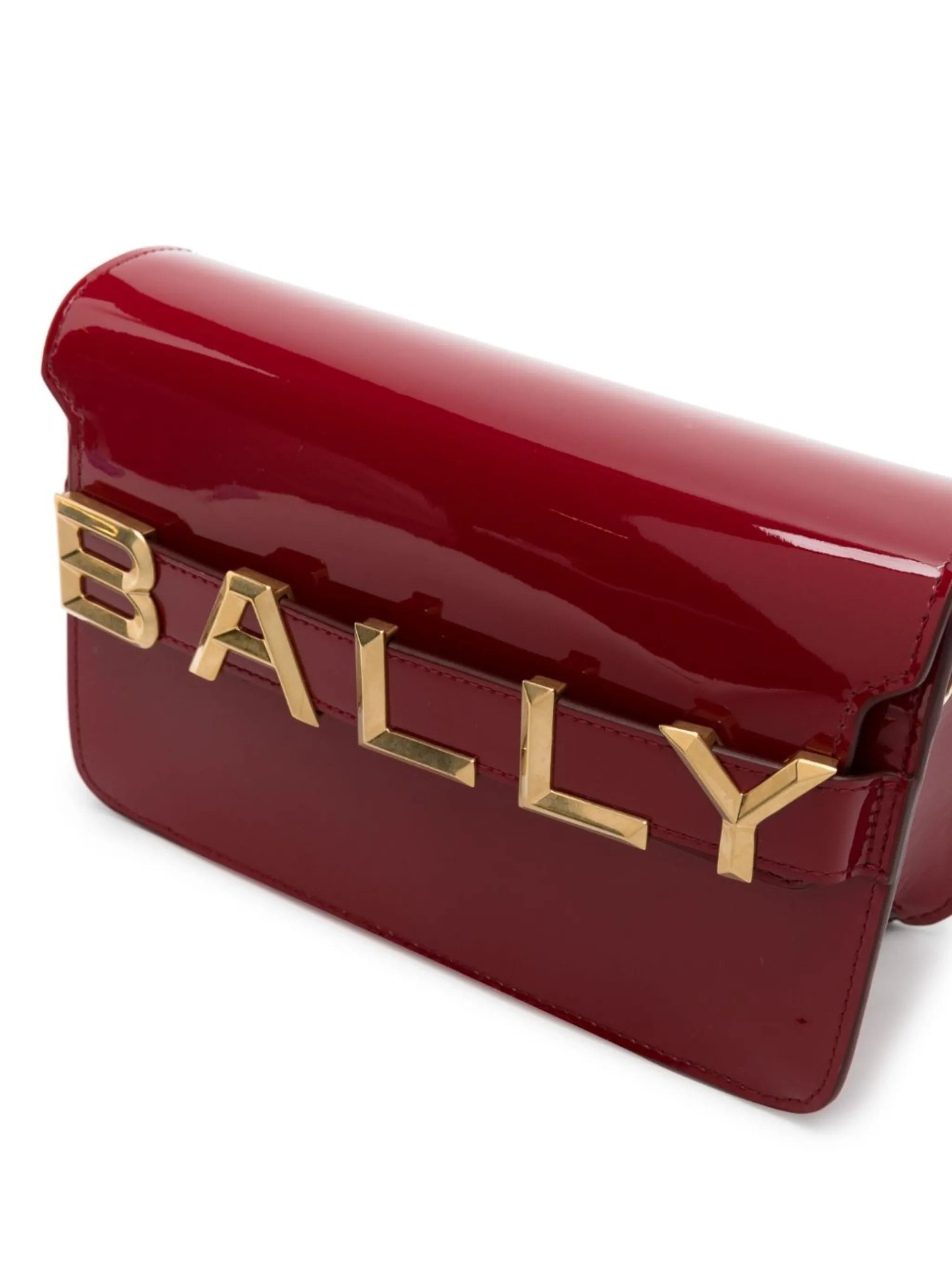 logo-lettering calf leather bag