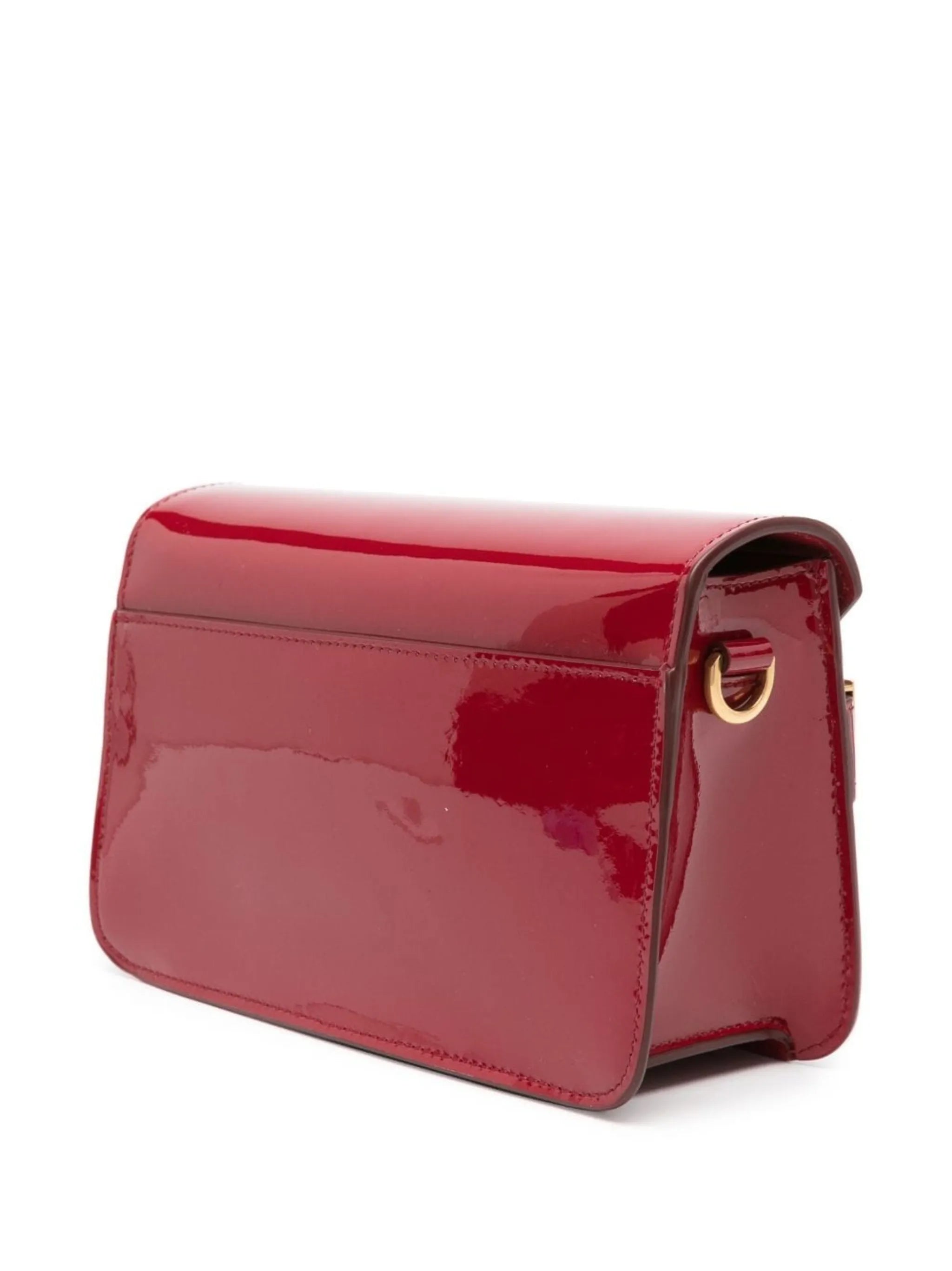 logo-lettering calf leather bag