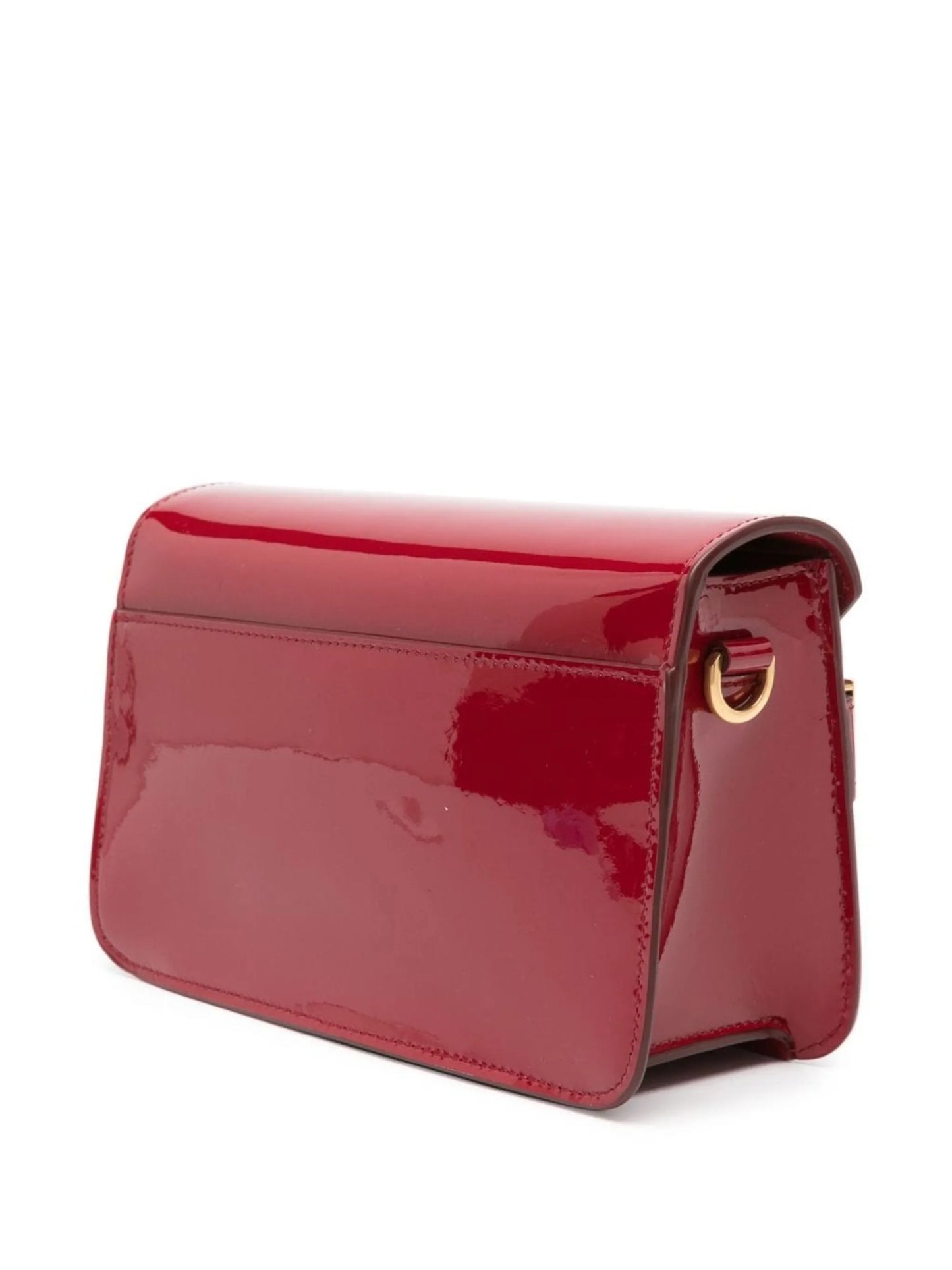 logo-lettering calf leather bag