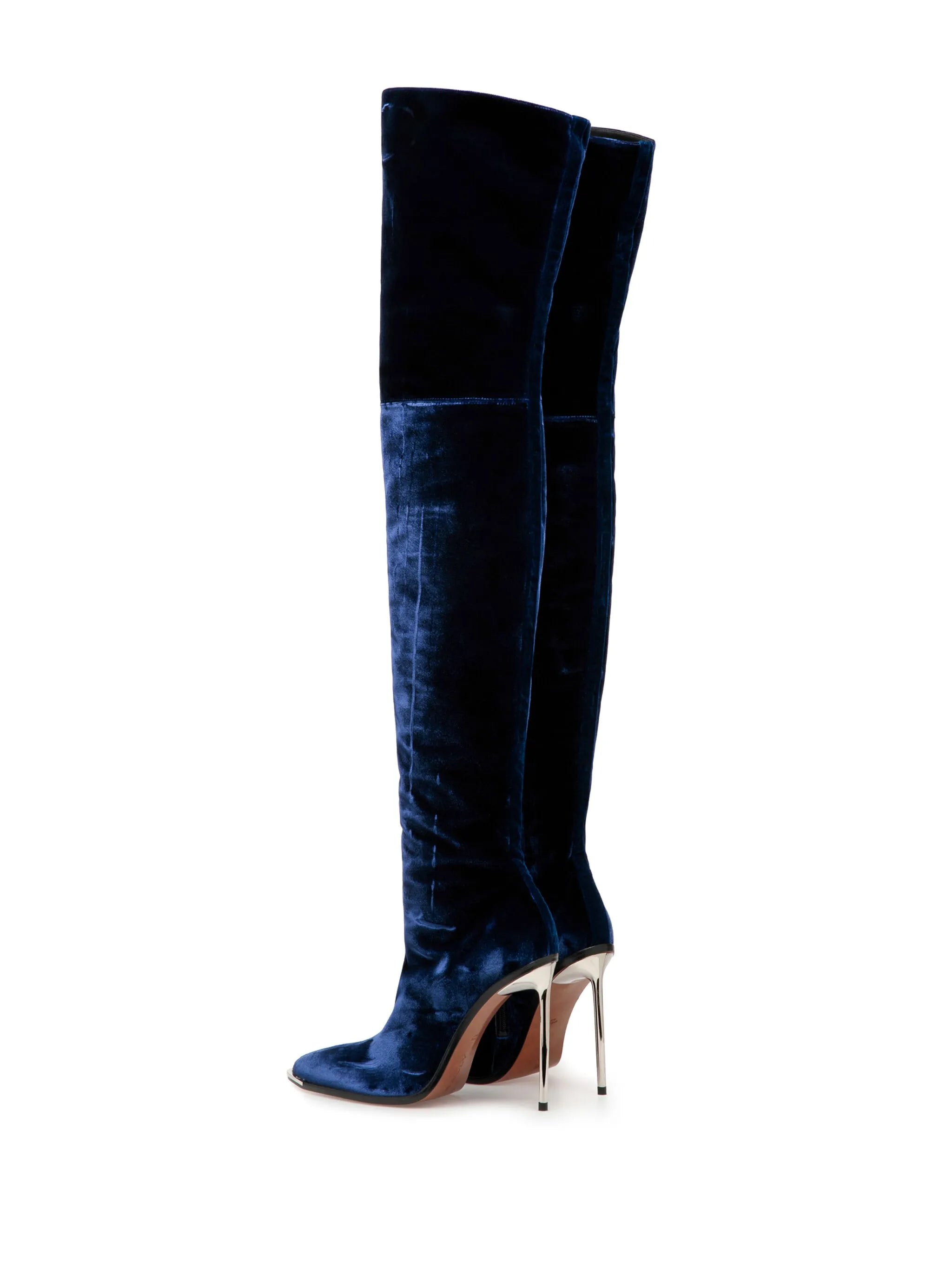 Hedy velvet pointed-toe boots
