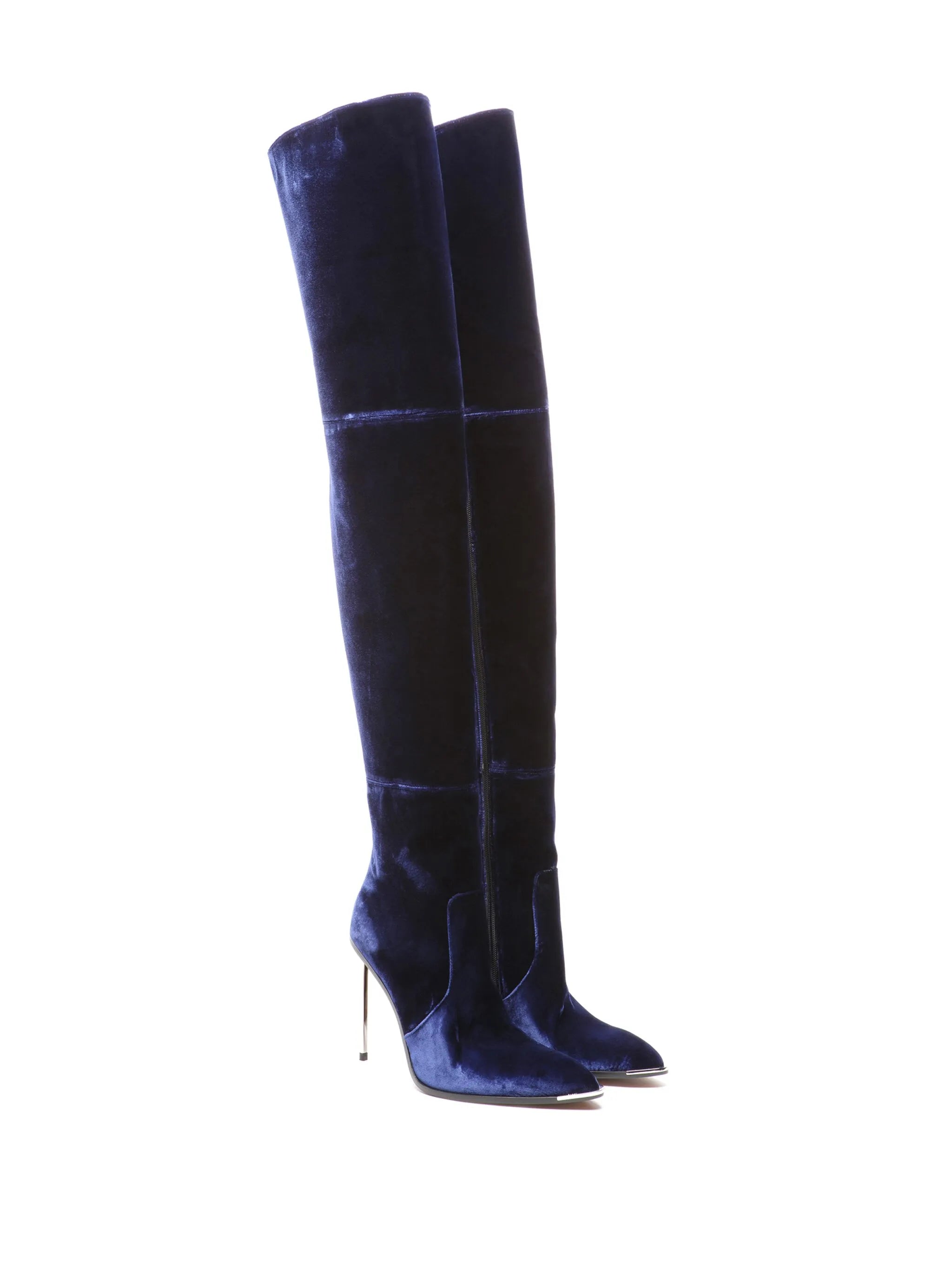 Hedy velvet pointed-toe boots
