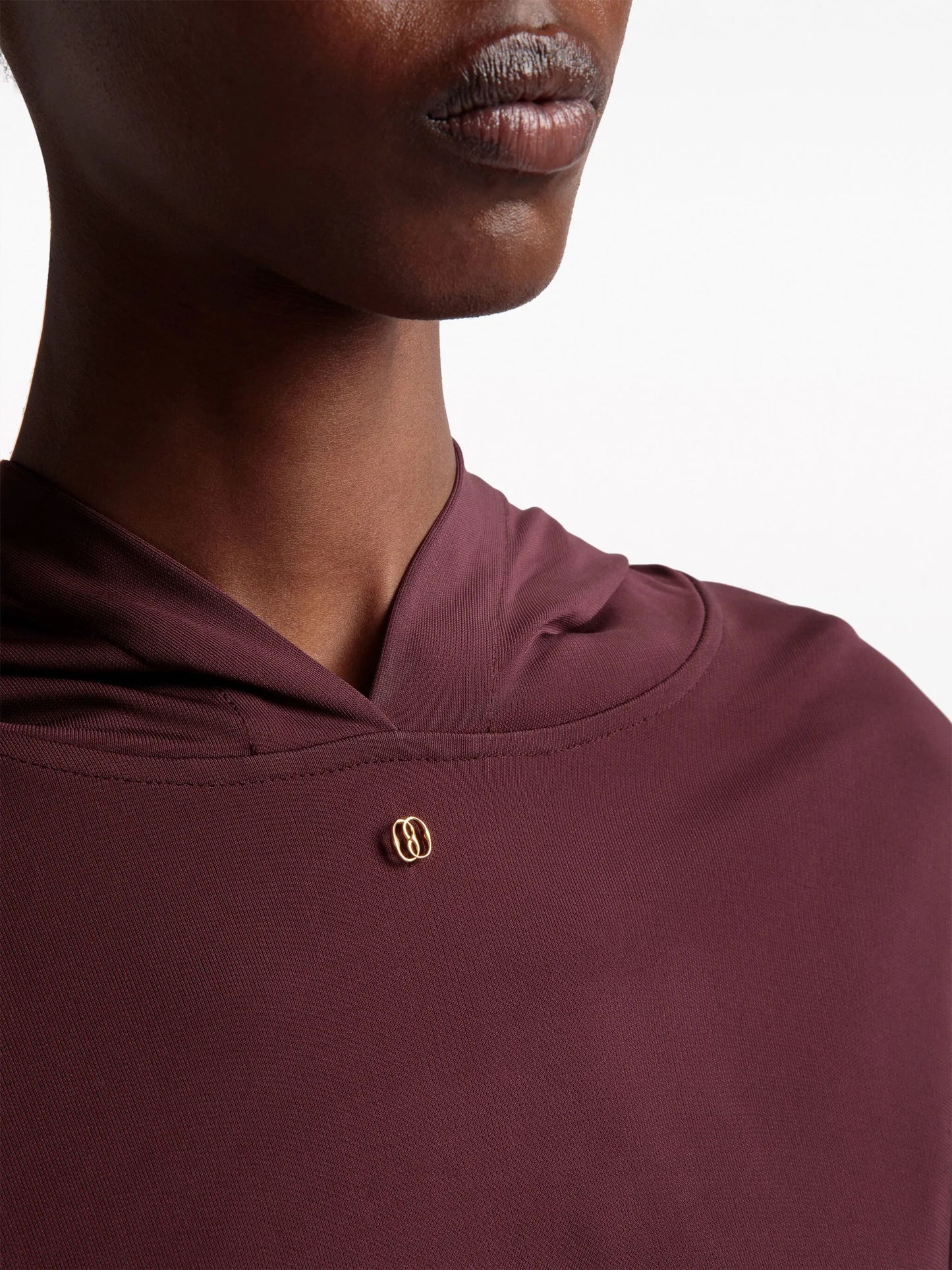 logo-plaque batwing-sleeves hoodie