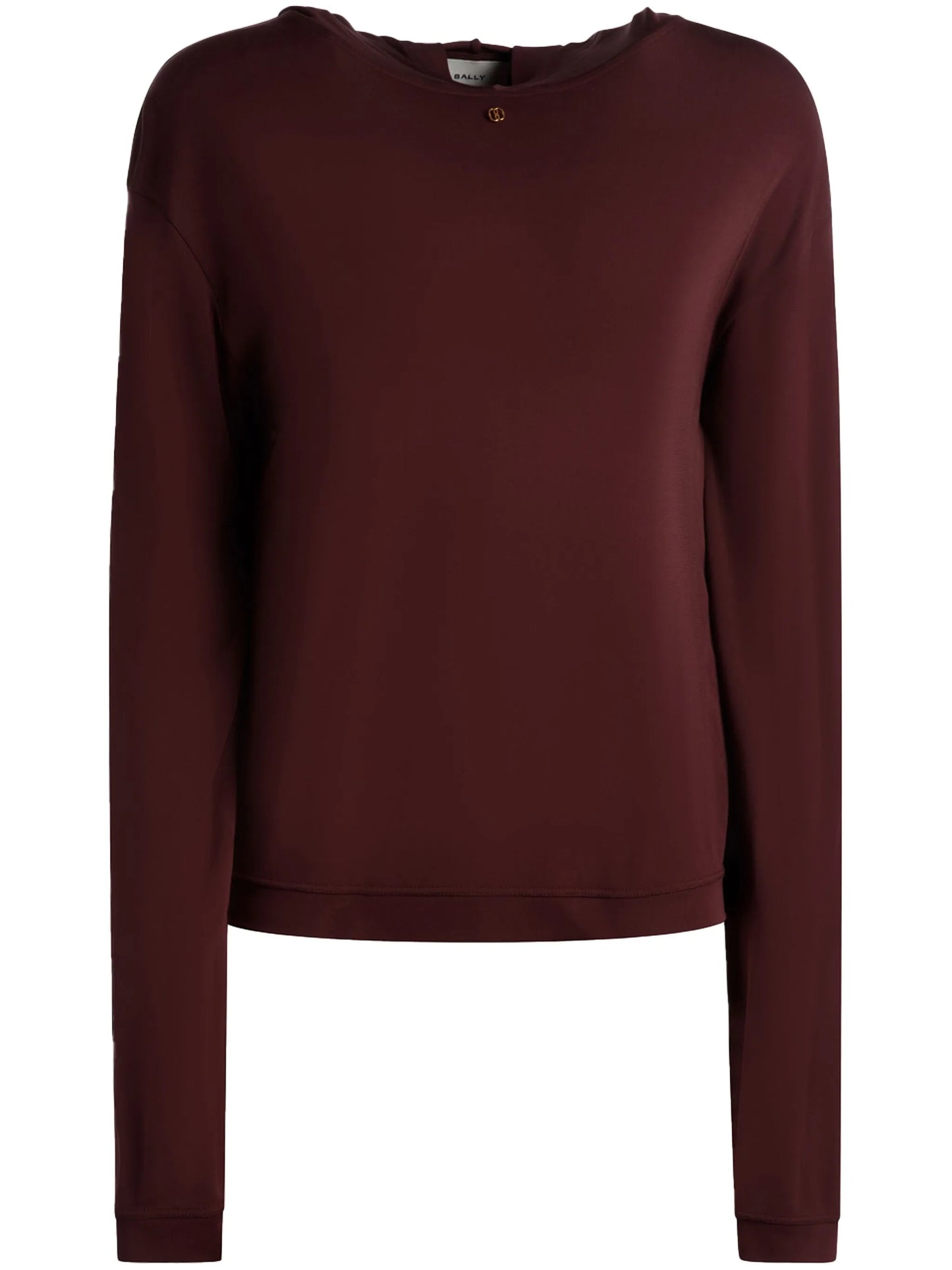 logo-plaque batwing-sleeves hoodie