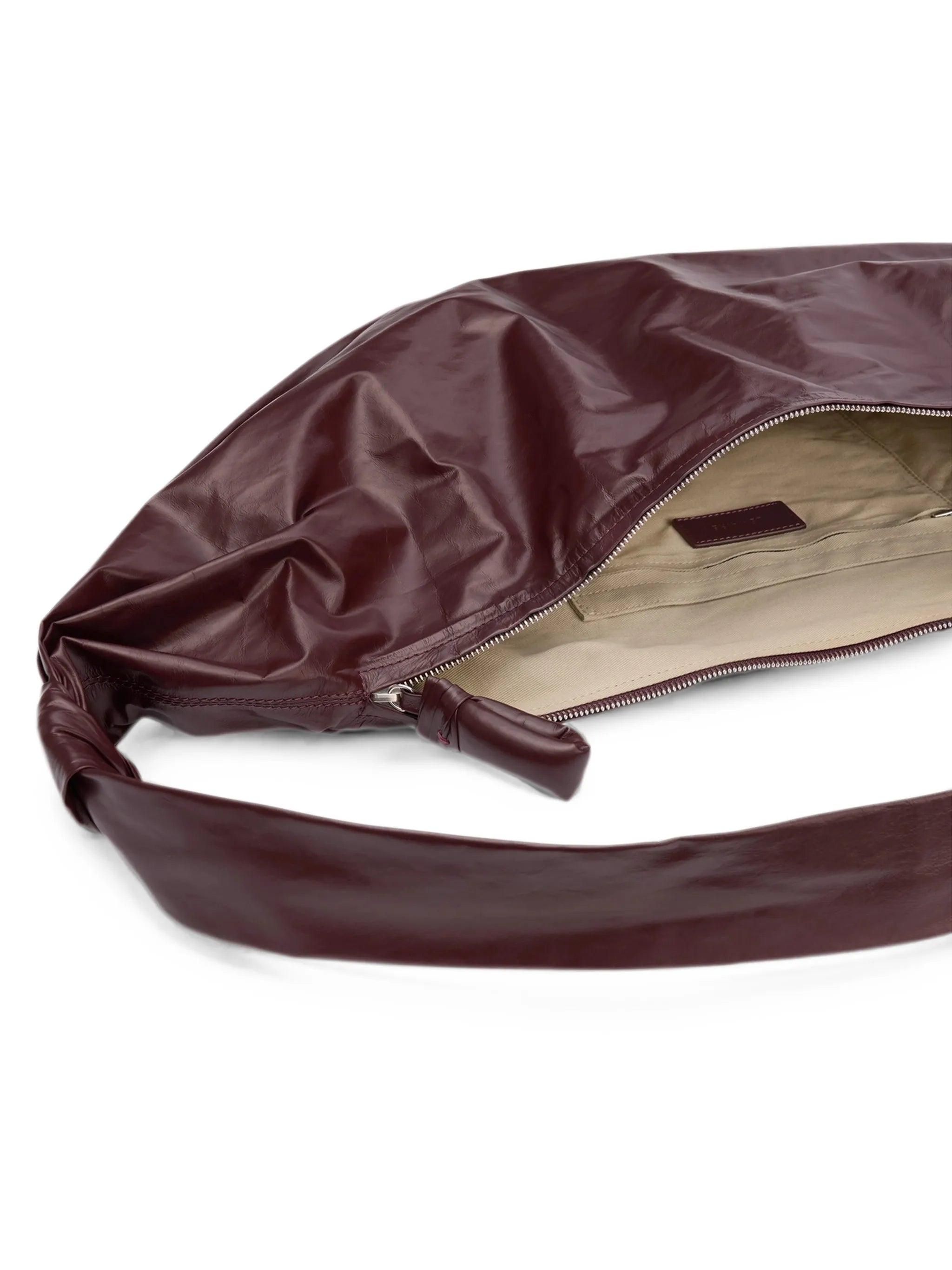 large Croissant leather shoulder bag