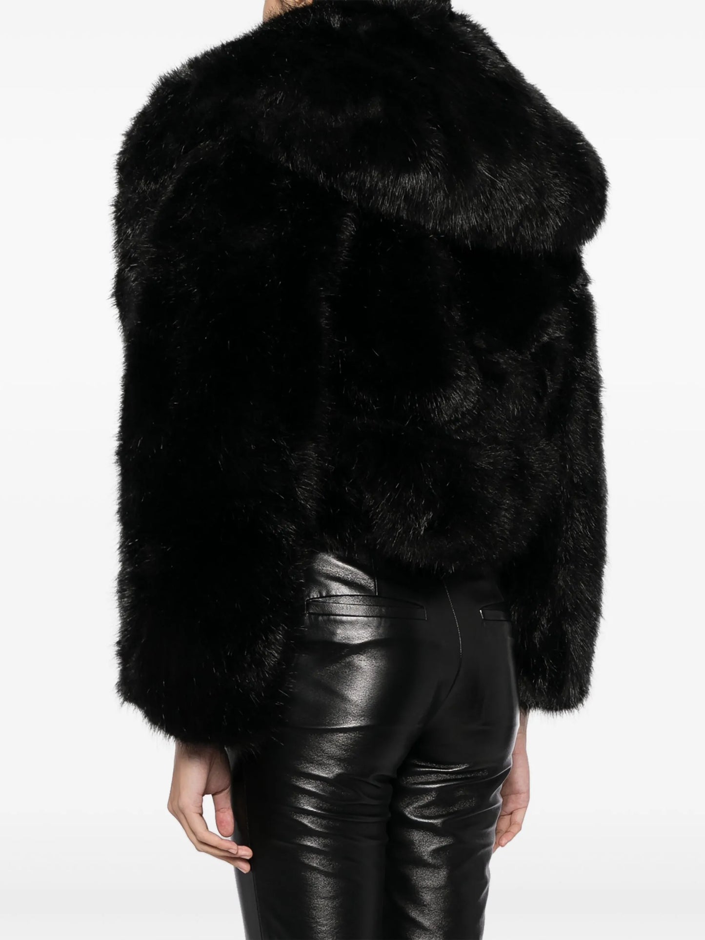 faux-fur hooded jacket