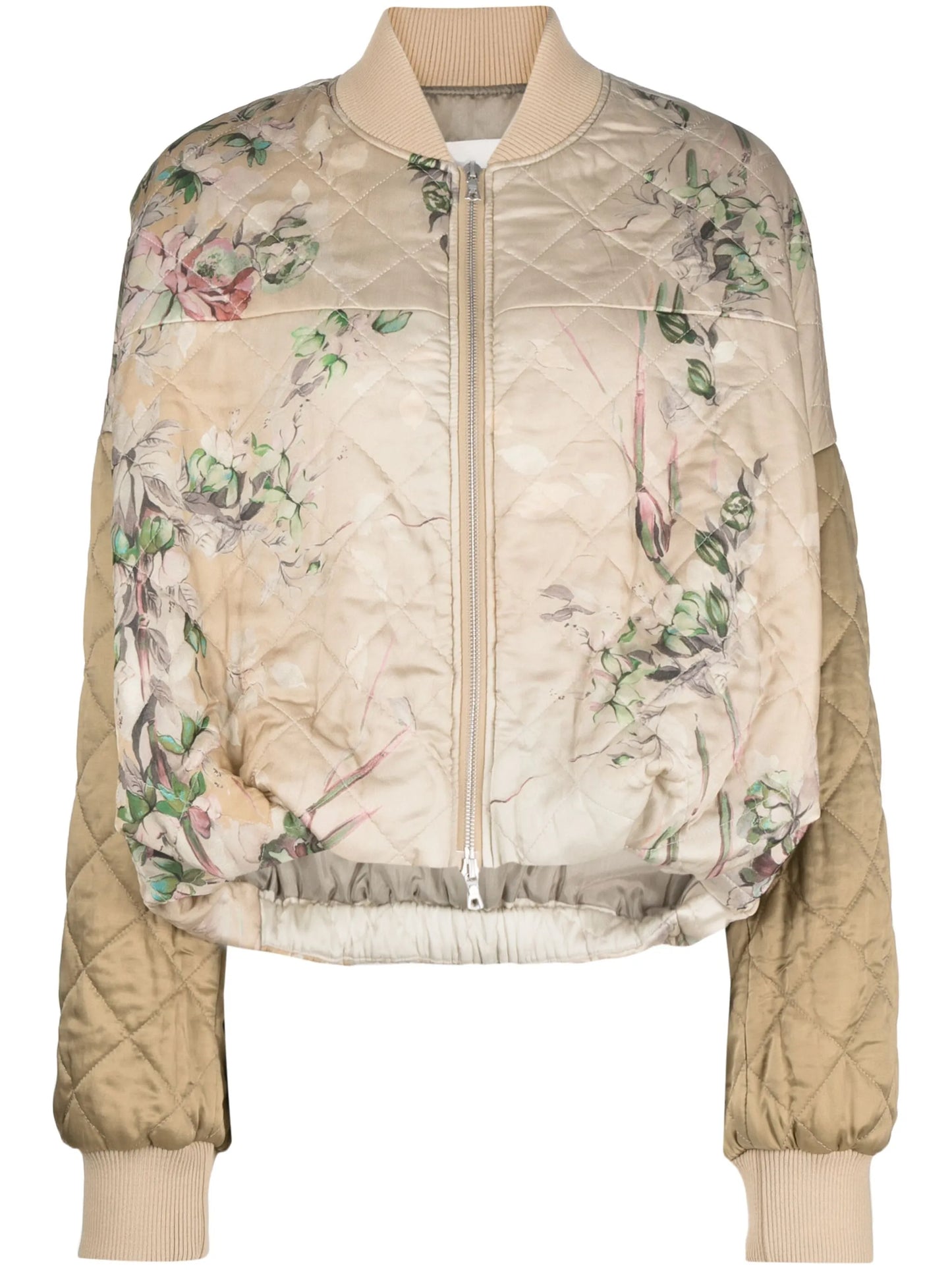 Watercolour Bouquet-print bomber jacket