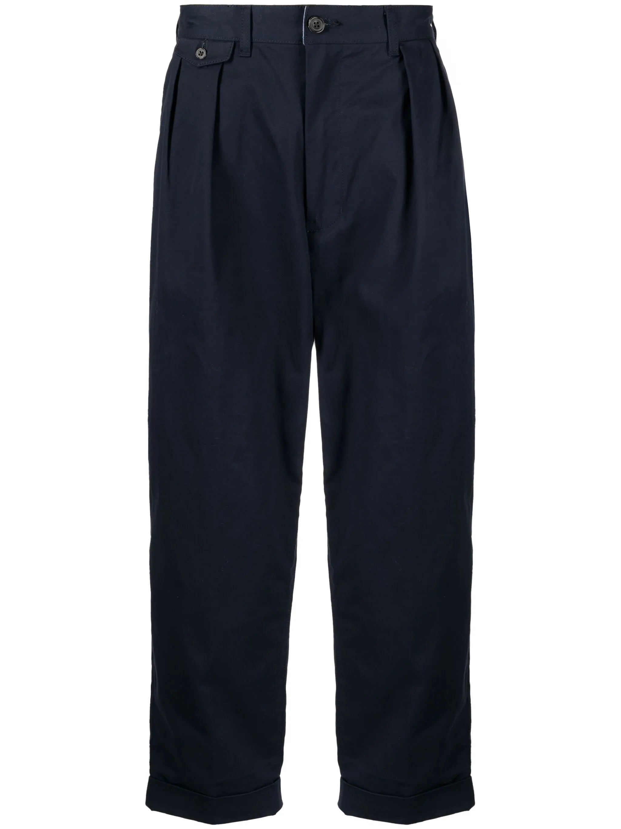 2Pleats cotton cropped trousers