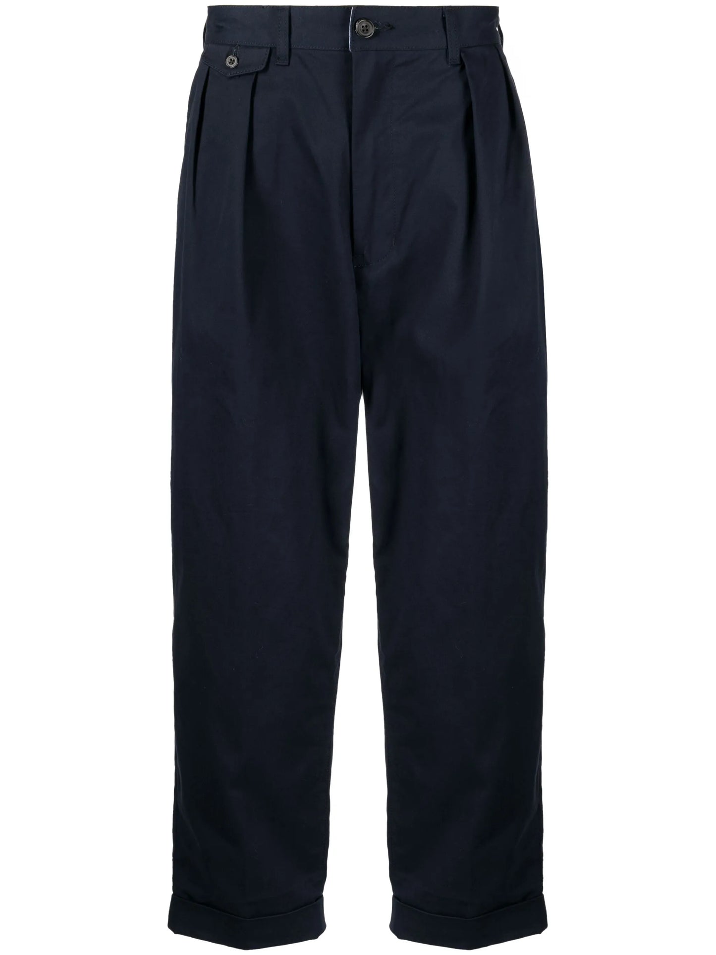 2Pleats cotton cropped trousers