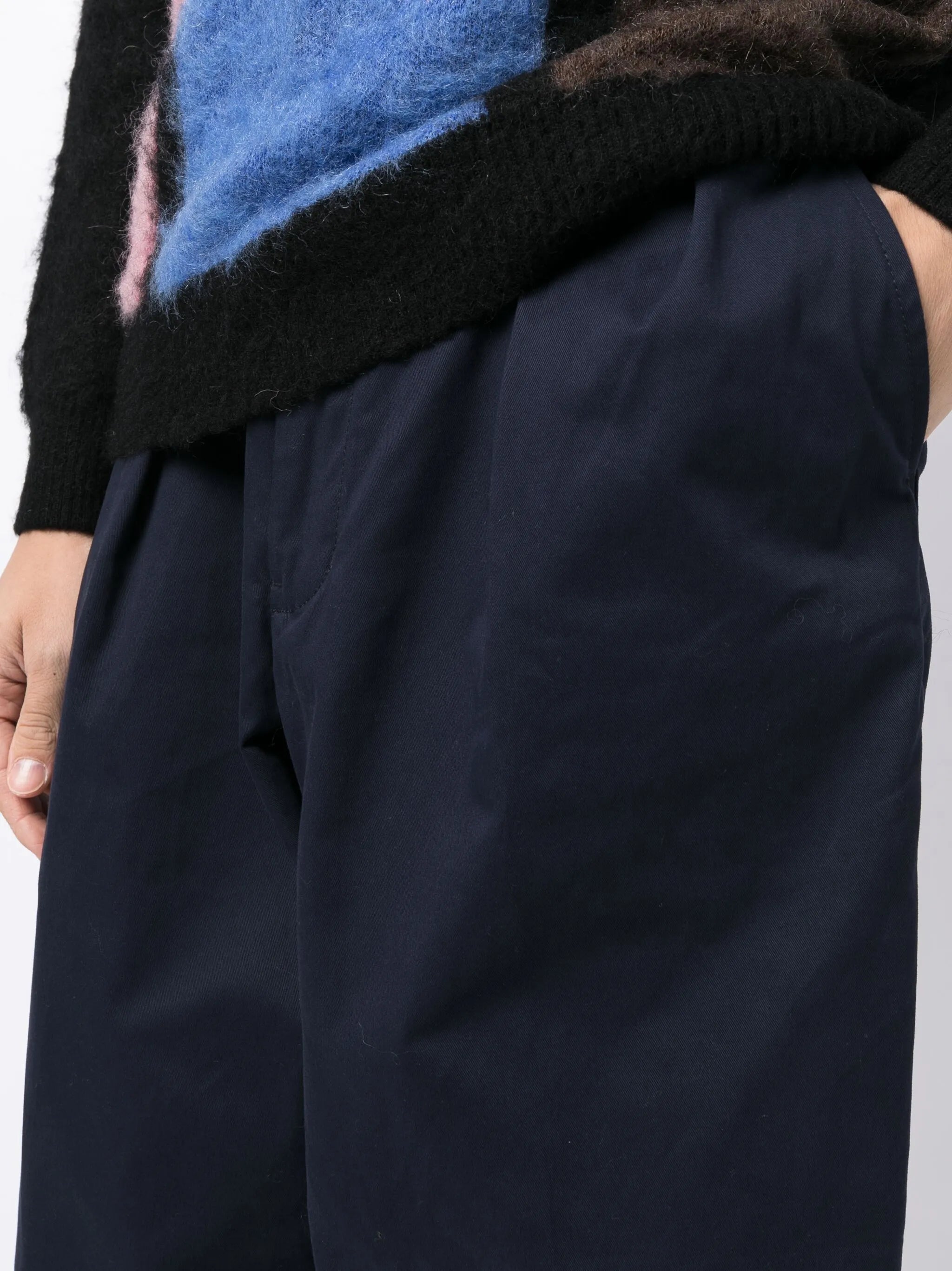 2Pleats cotton cropped trousers