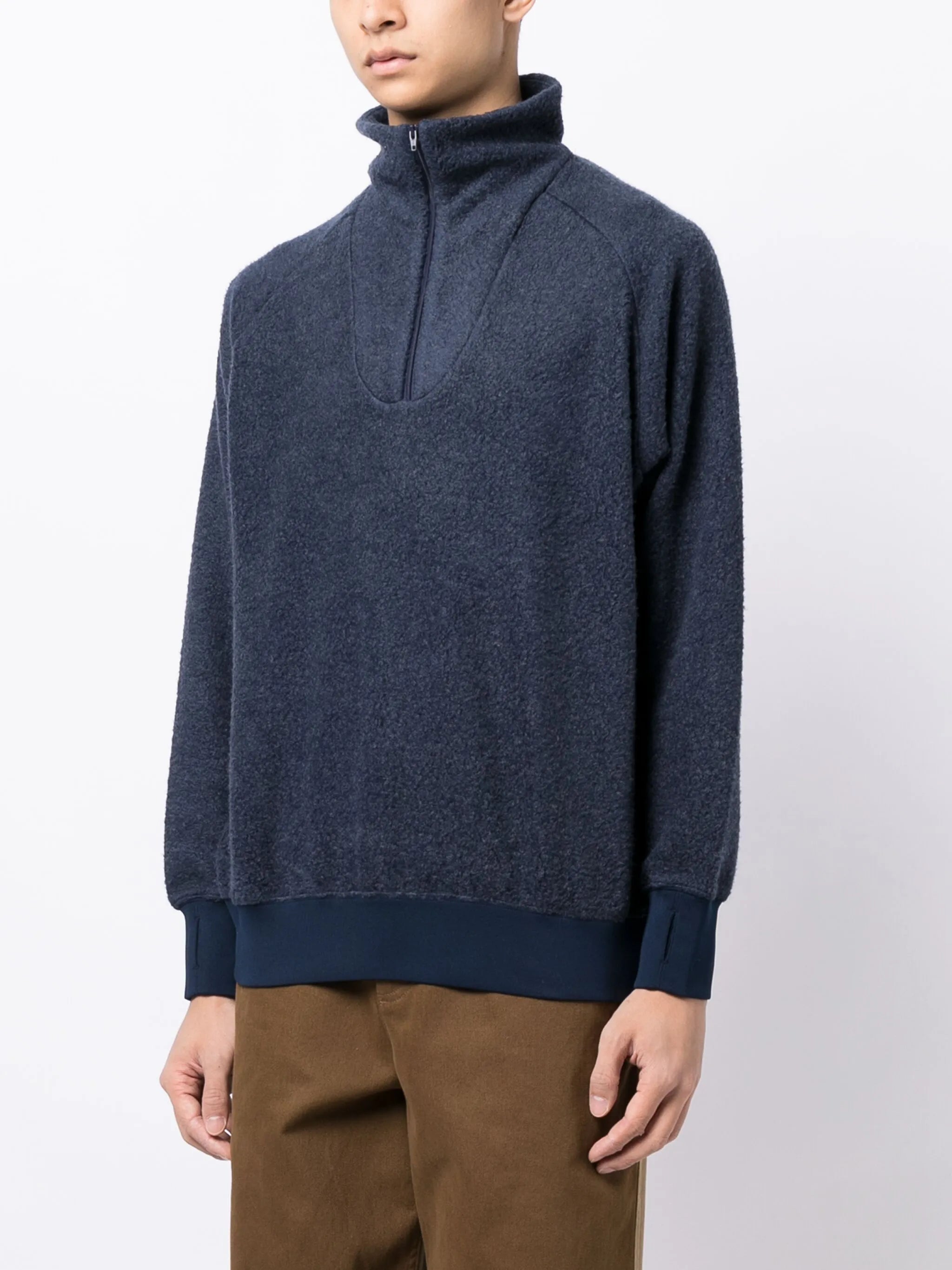 MIL fleece-textured jumper