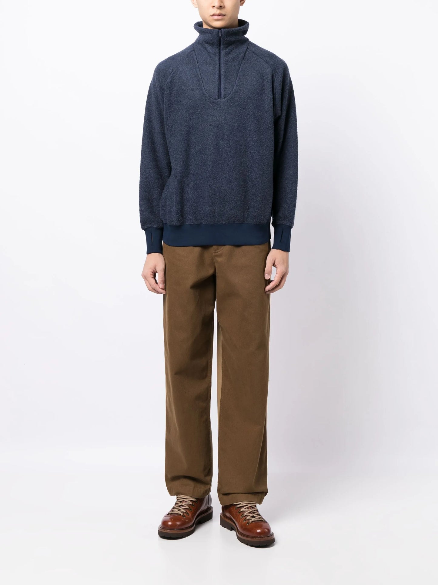 MIL fleece-textured jumper