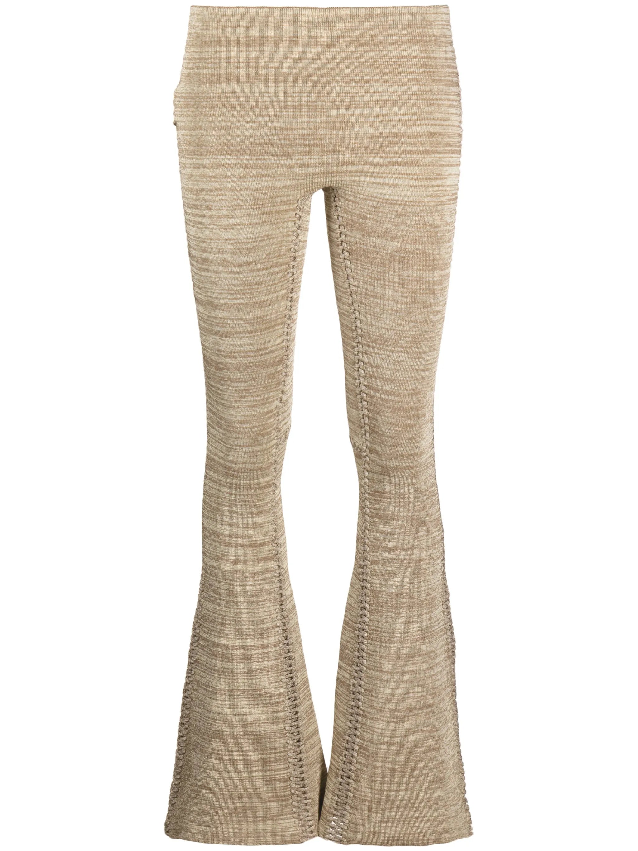 Tent knitted flared trousers