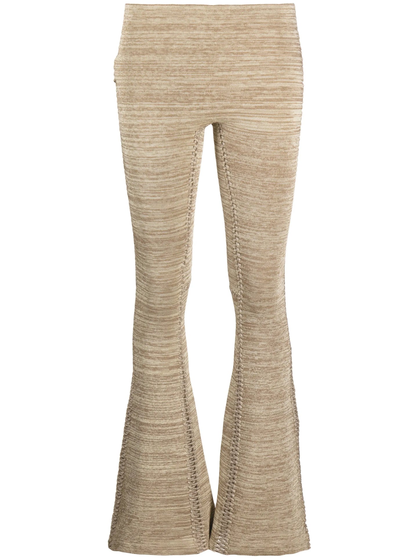 Tent knitted flared trousers