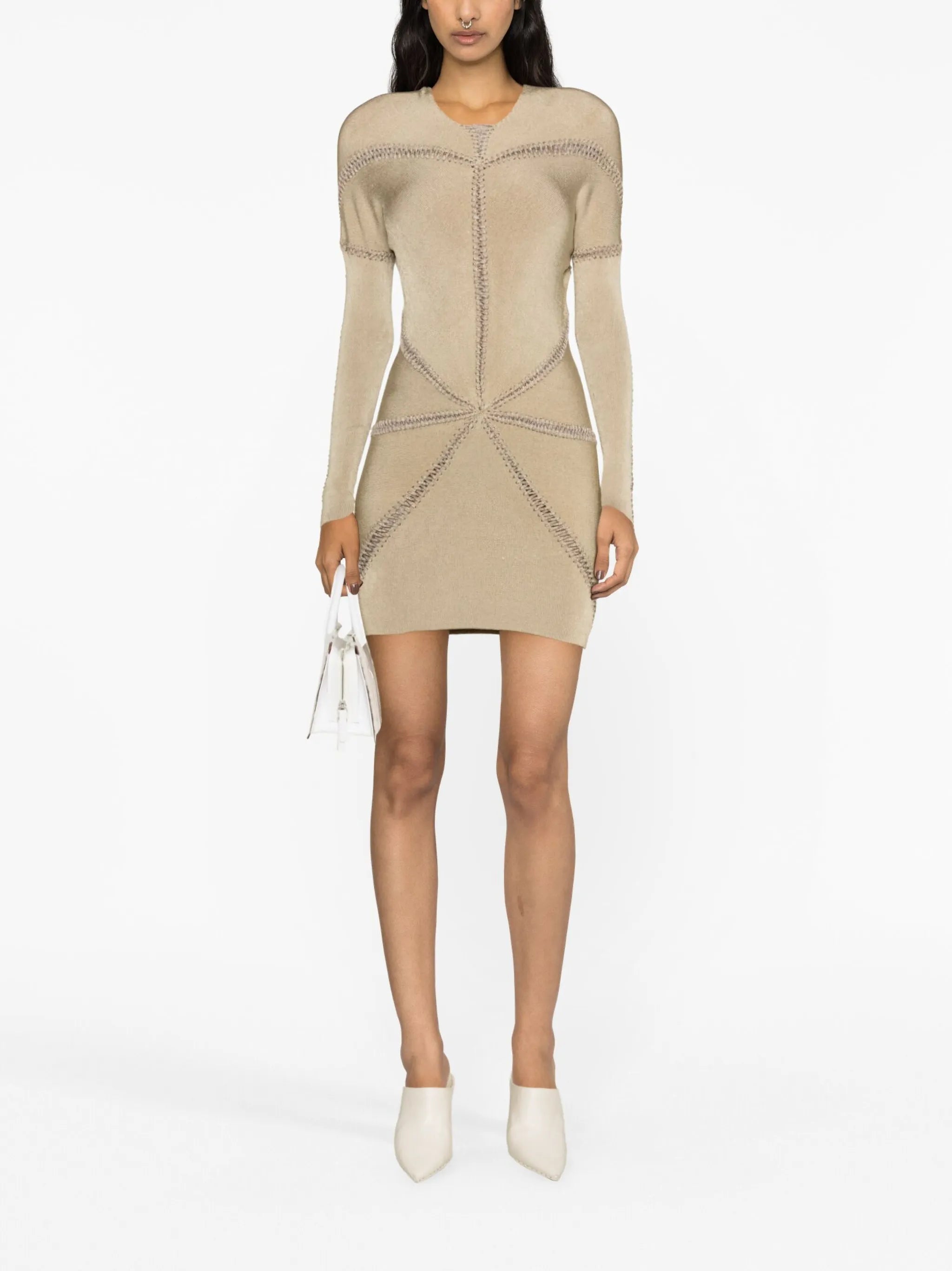 Ray whipstitch minidress