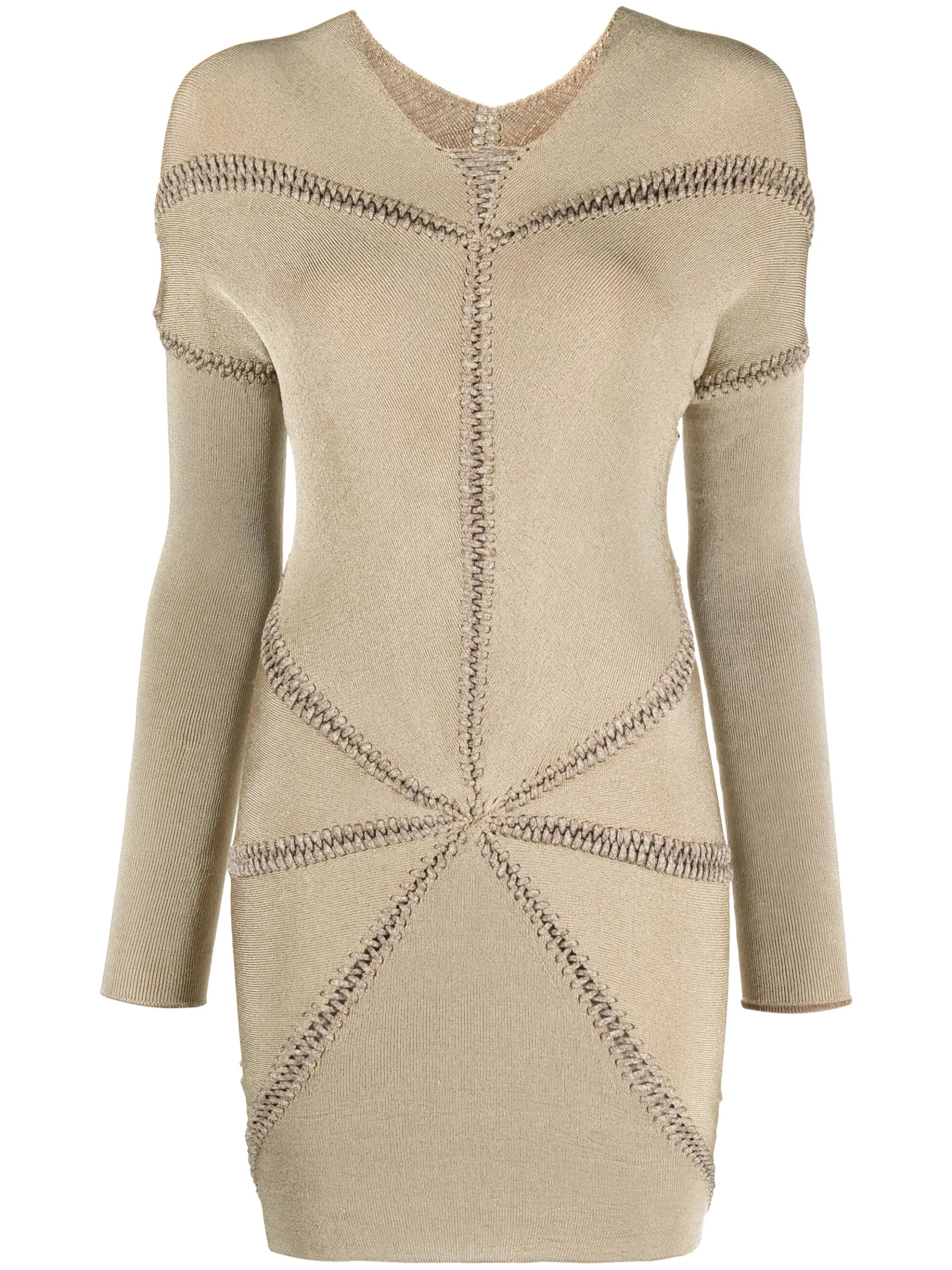 Ray whipstitch minidress