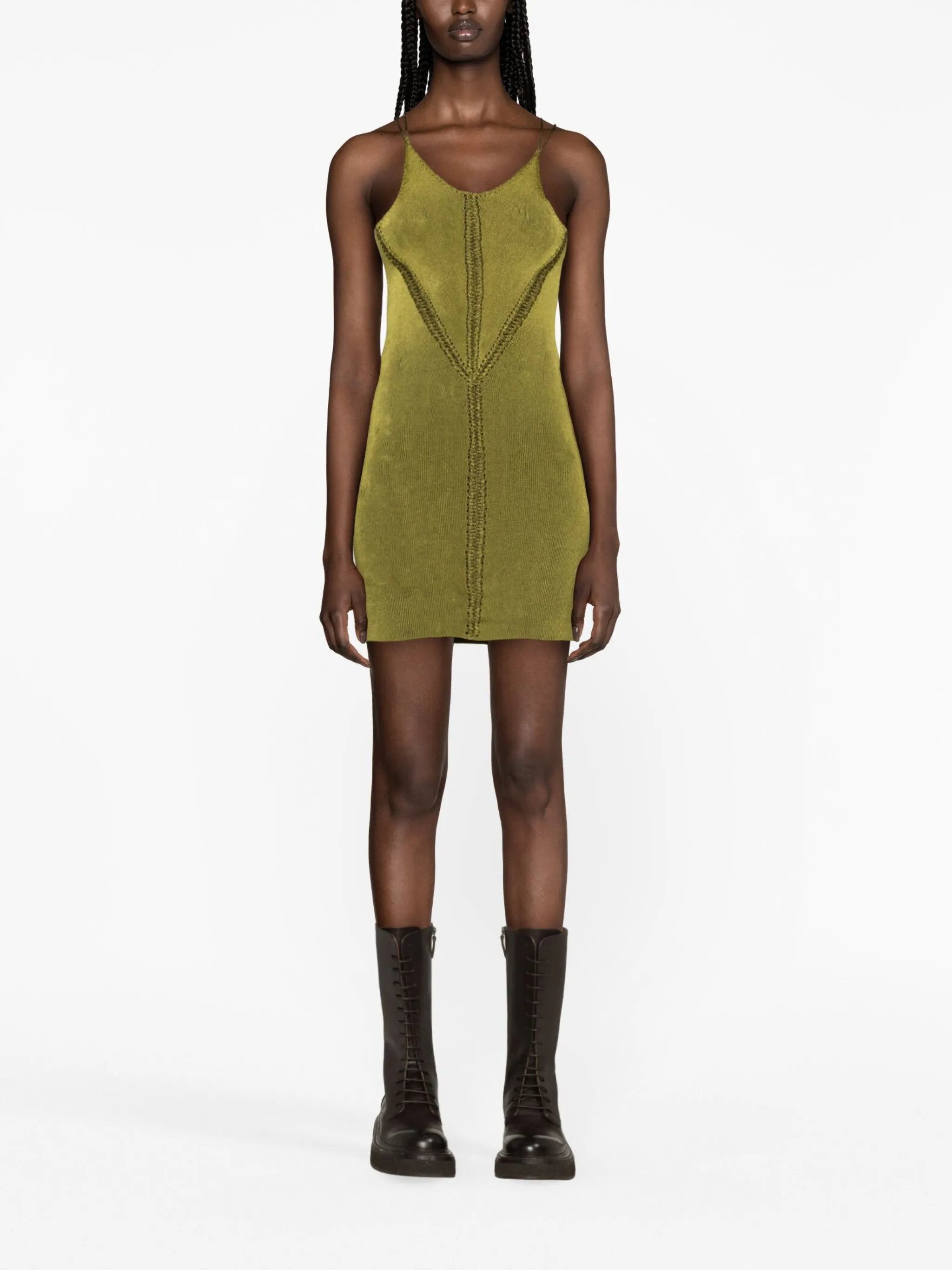 Mirror whipstitch minidress
