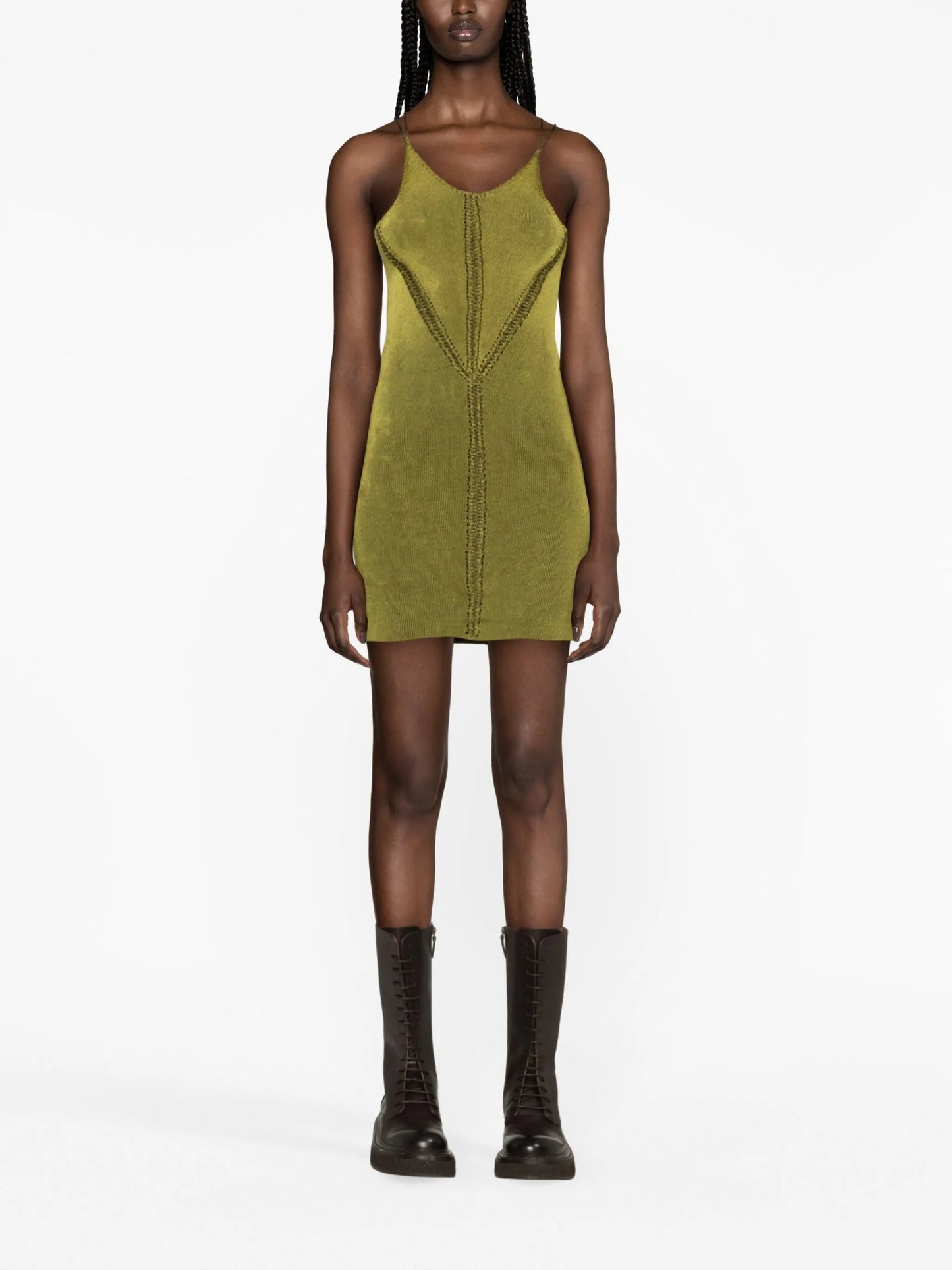 Mirror whipstitch minidress